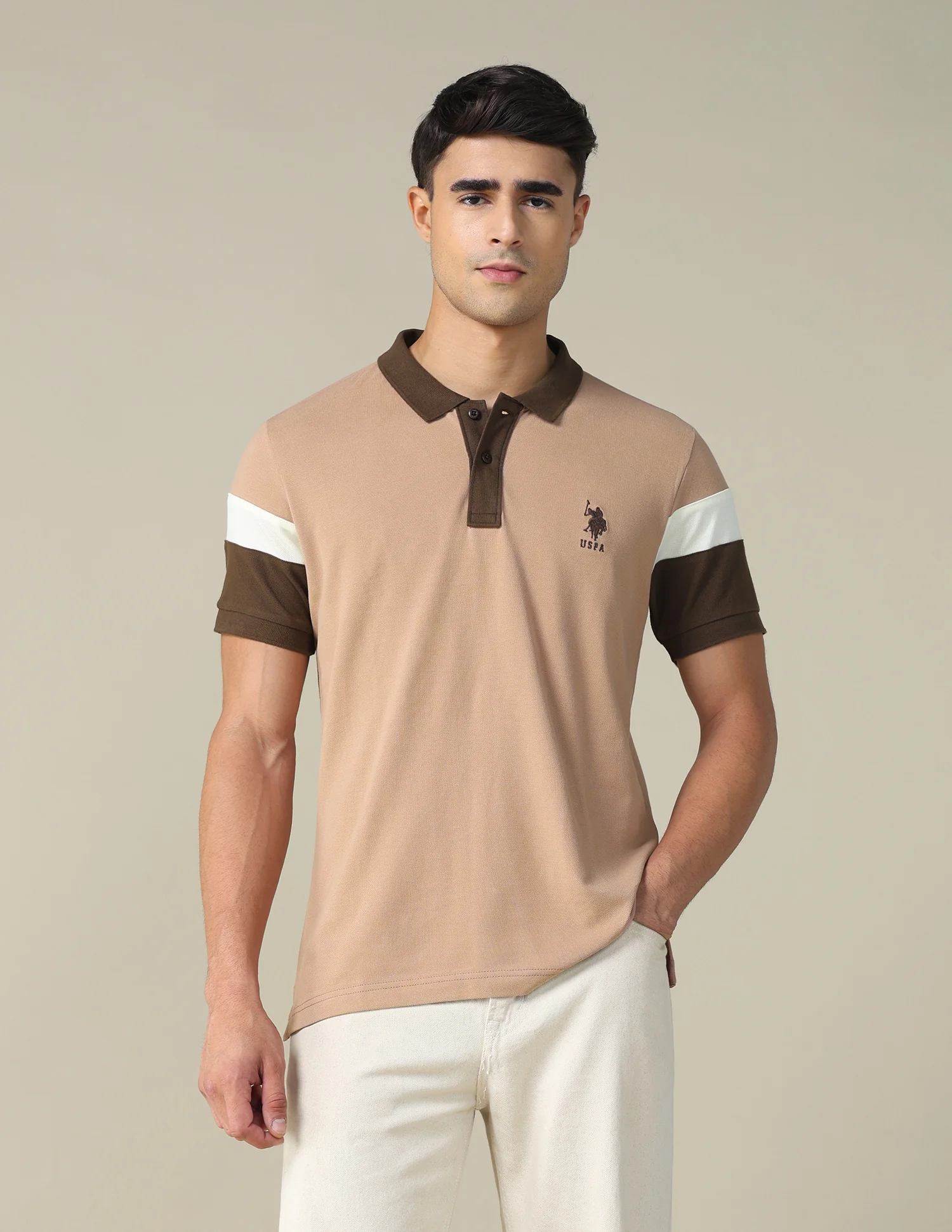 Colourblocked Regular Fit Polo Shirt - Image 6