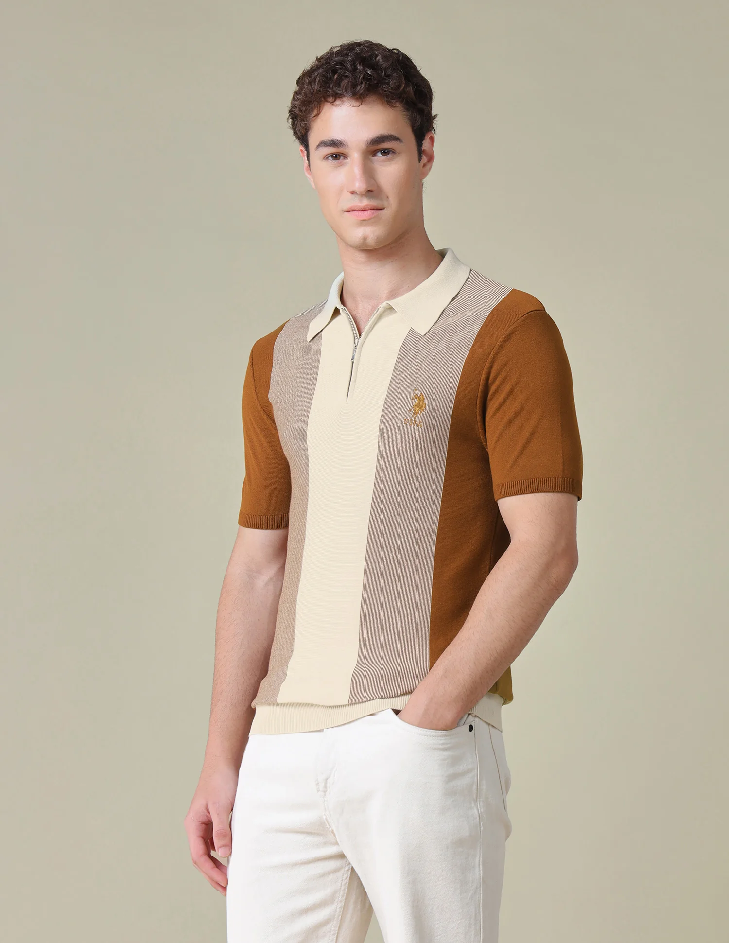 Colourblocked Regular Fit Polo Shirt - Image 4