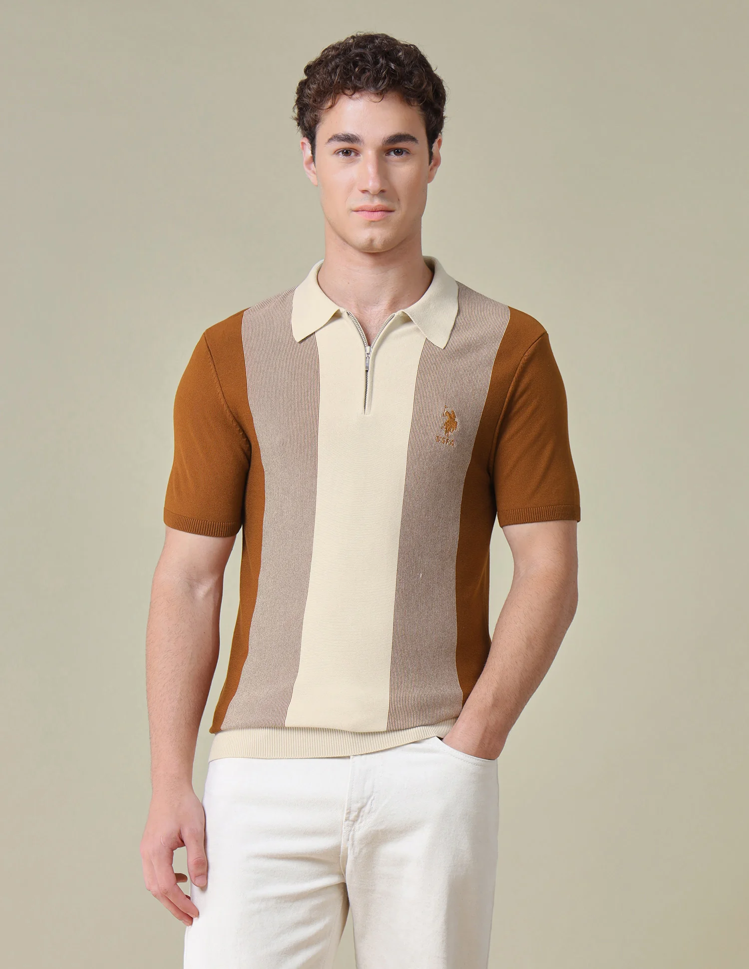 Colourblocked Regular Fit Polo Shirt - Image 6