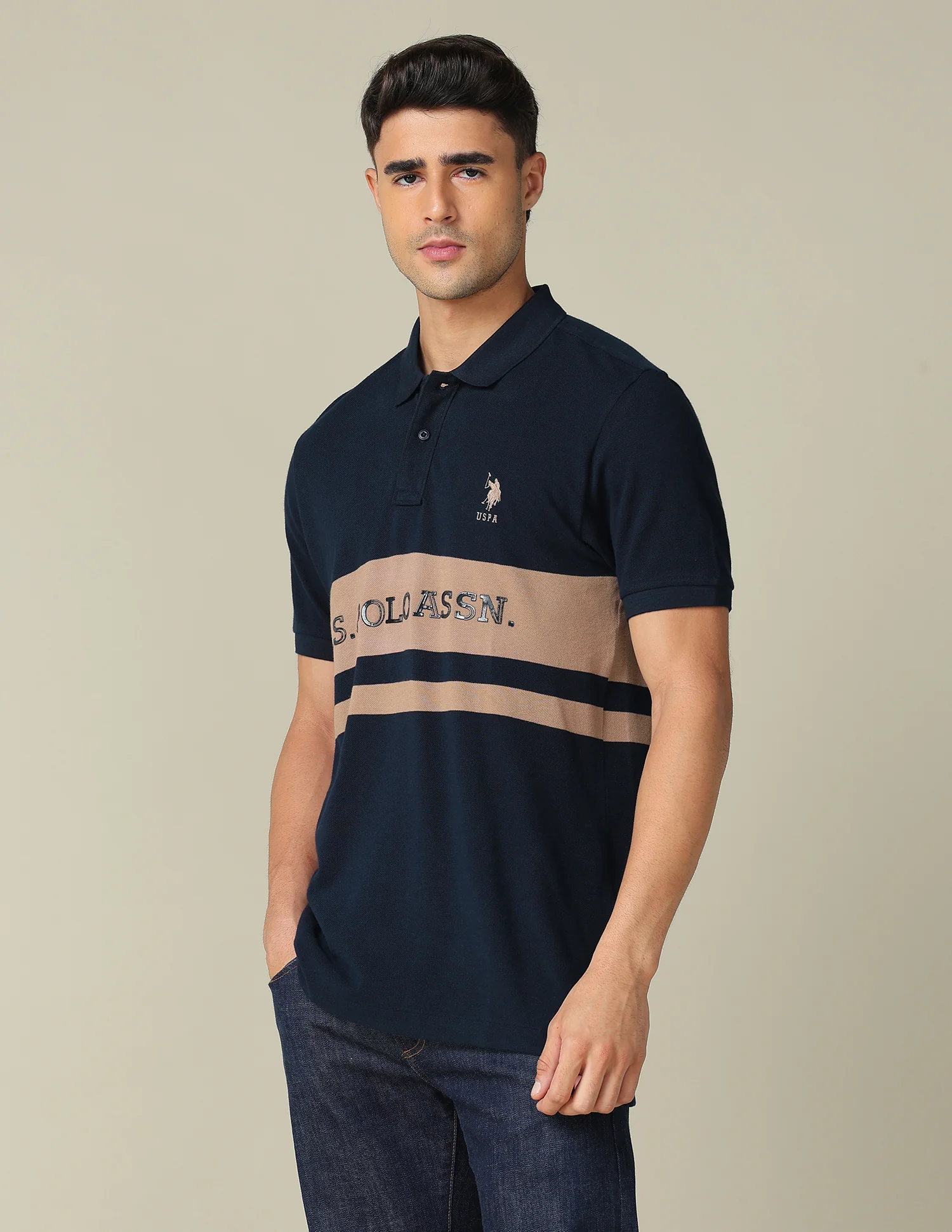 Colourblocked Regular Fit Polo Shirt - Image 4
