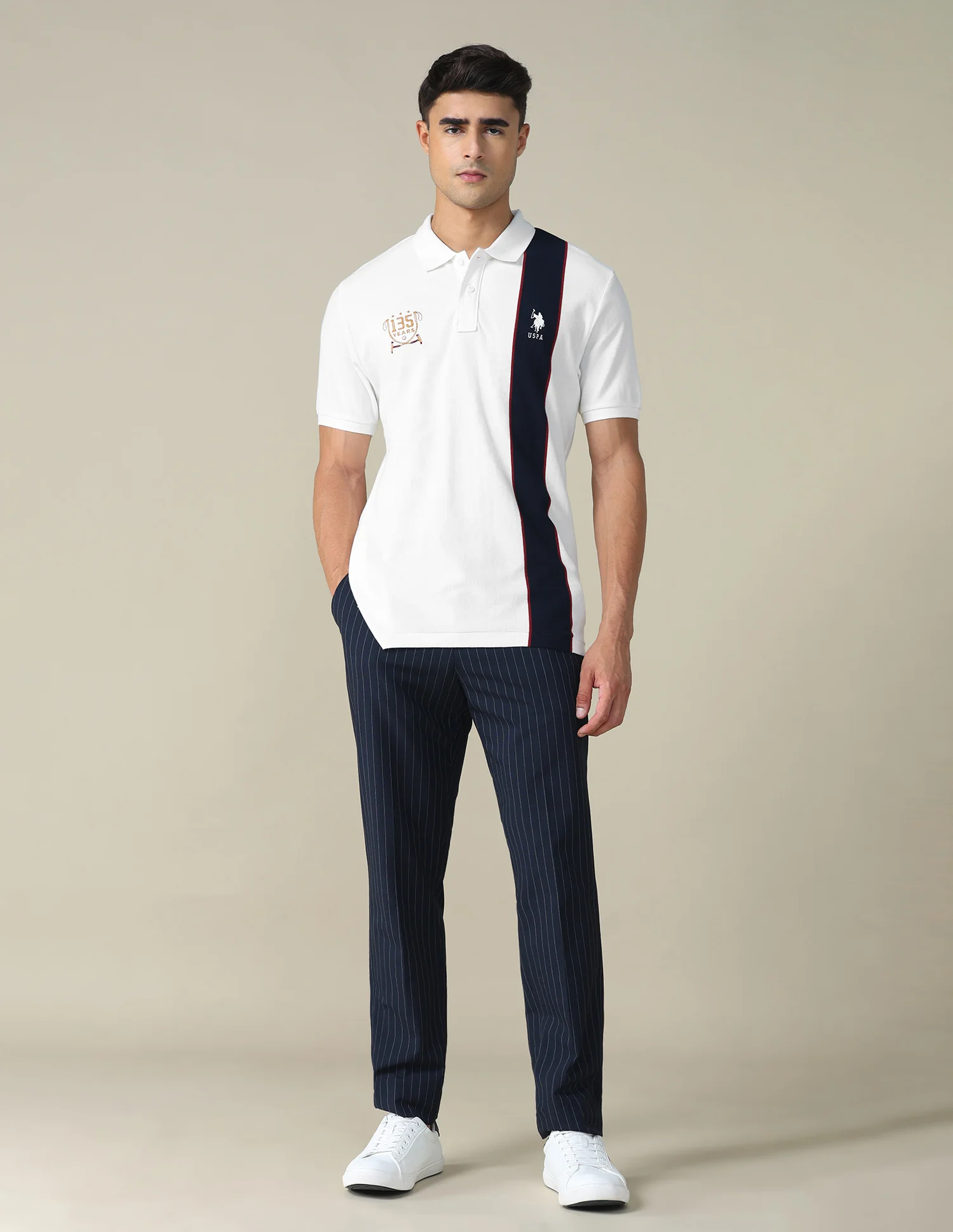 Colourblocked Regular Fit Polo Shirt - Image 3