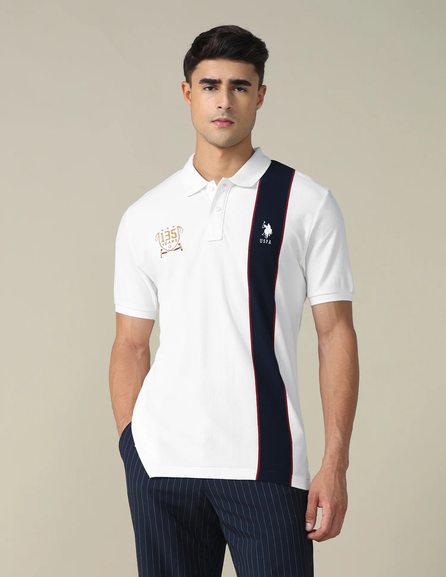 Colourblocked Regular Fit Polo Shirt - Image 6