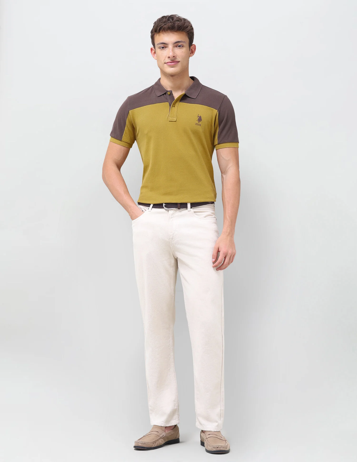 Colourblocked Regular Fit Polo Shirt - Image 3