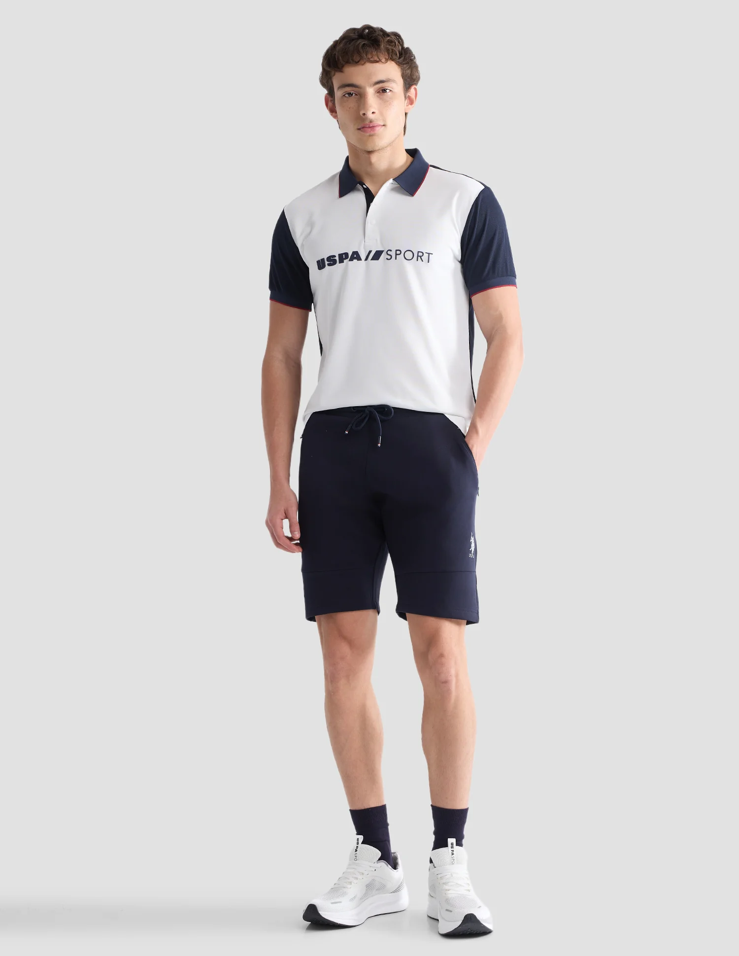 Colourblocked Slim Fit Active Polo Shirt - Image 3