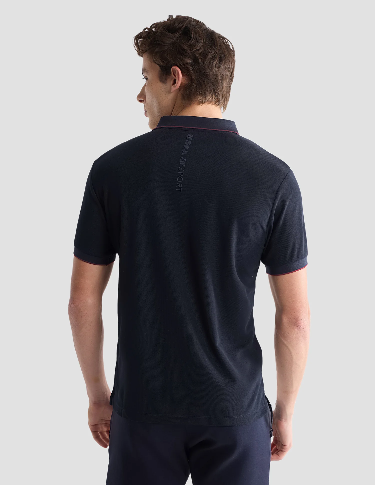 Colourblocked Slim Fit Active Polo Shirt - Image 5