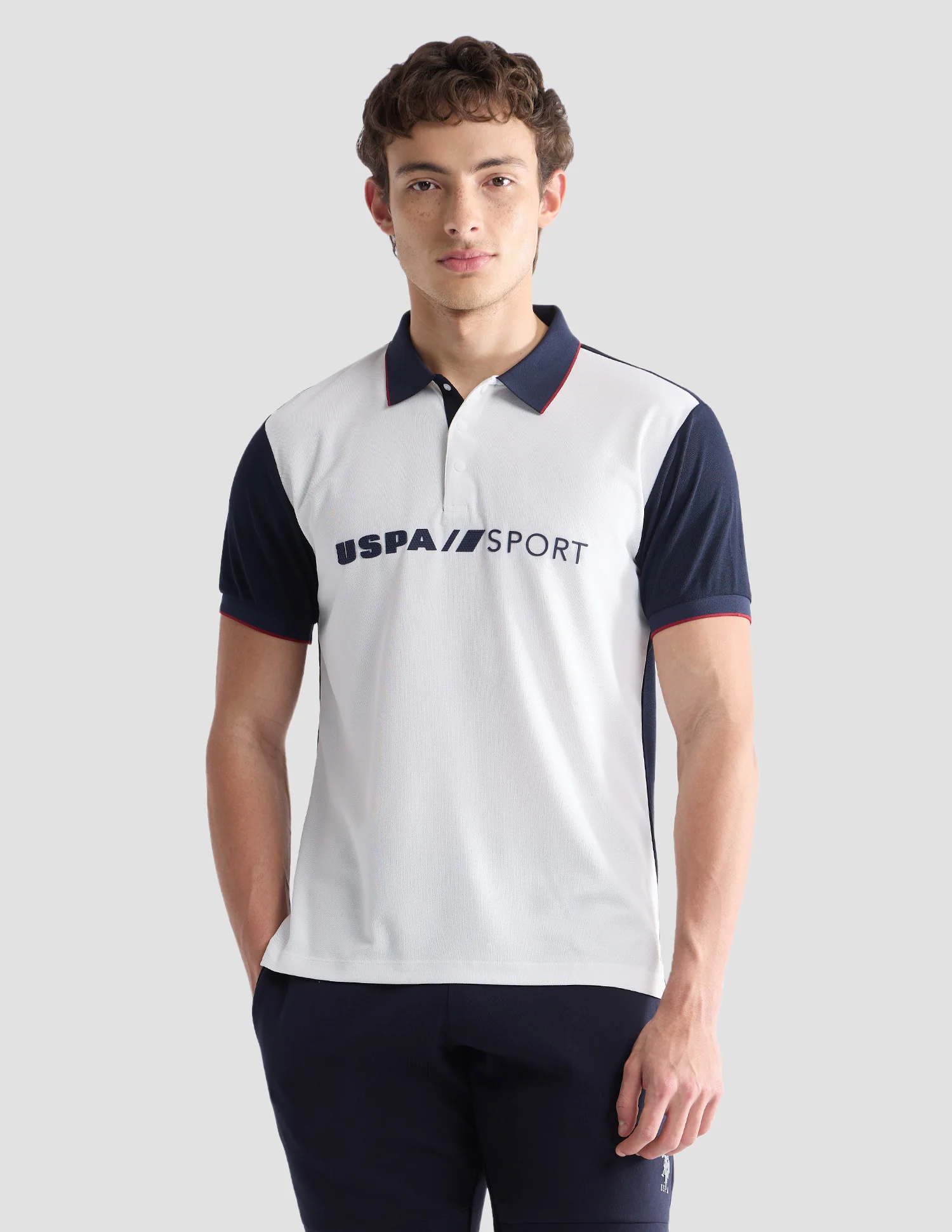 Colourblocked Slim Fit Active Polo Shirt - Image 6