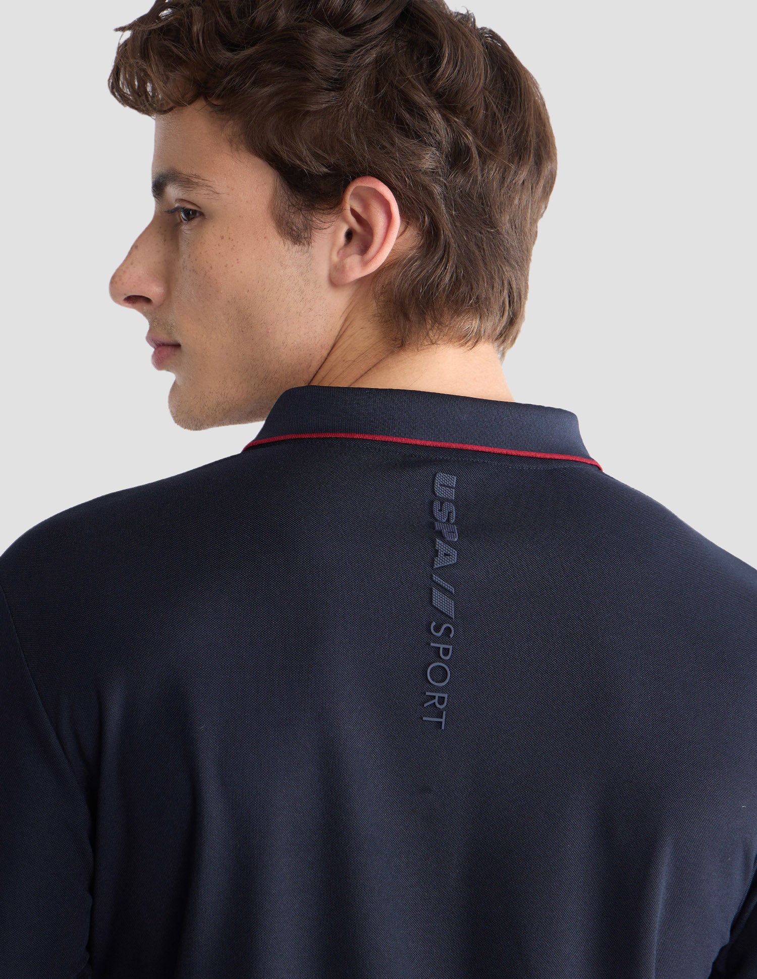 Colourblocked Slim Fit Active Polo Shirt - Image 8