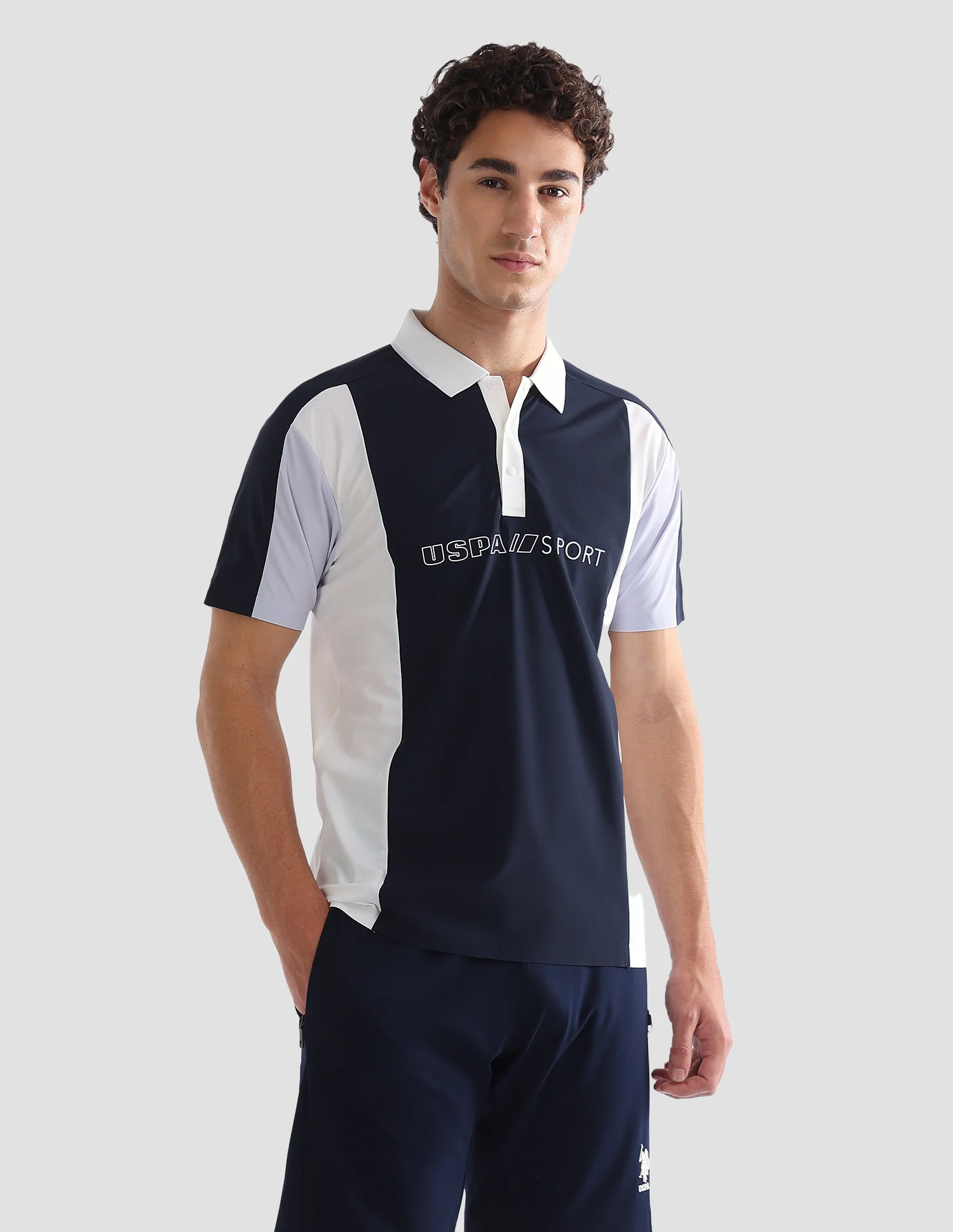 Colourblocked Slim Fit Active Polo Shirt - Image 4