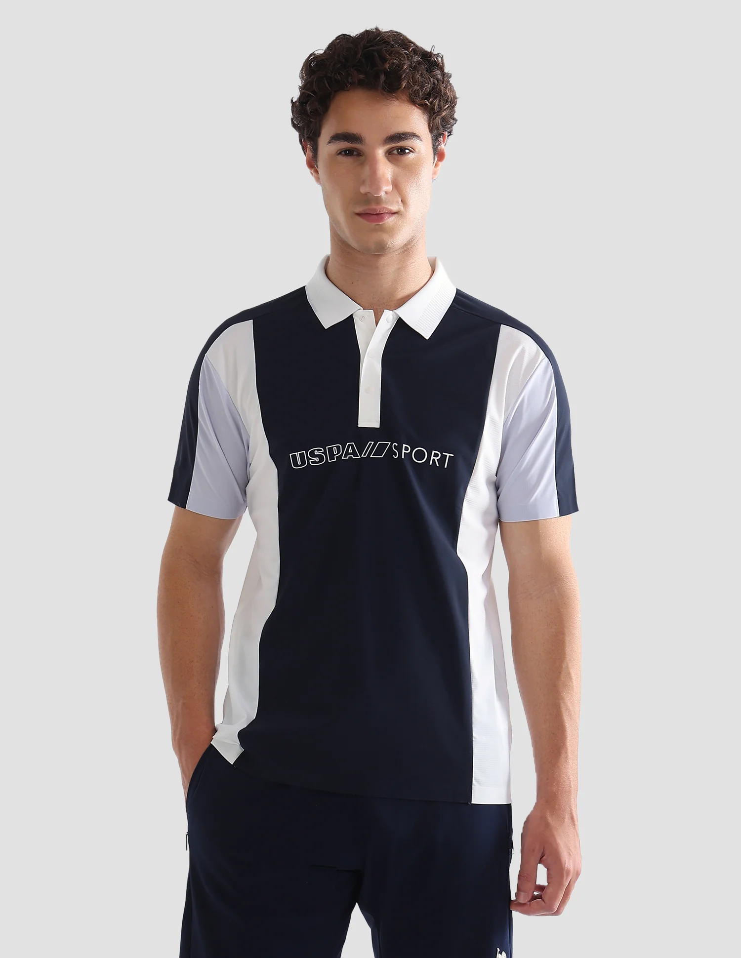 Colourblocked Slim Fit Active Polo Shirt - Image 6