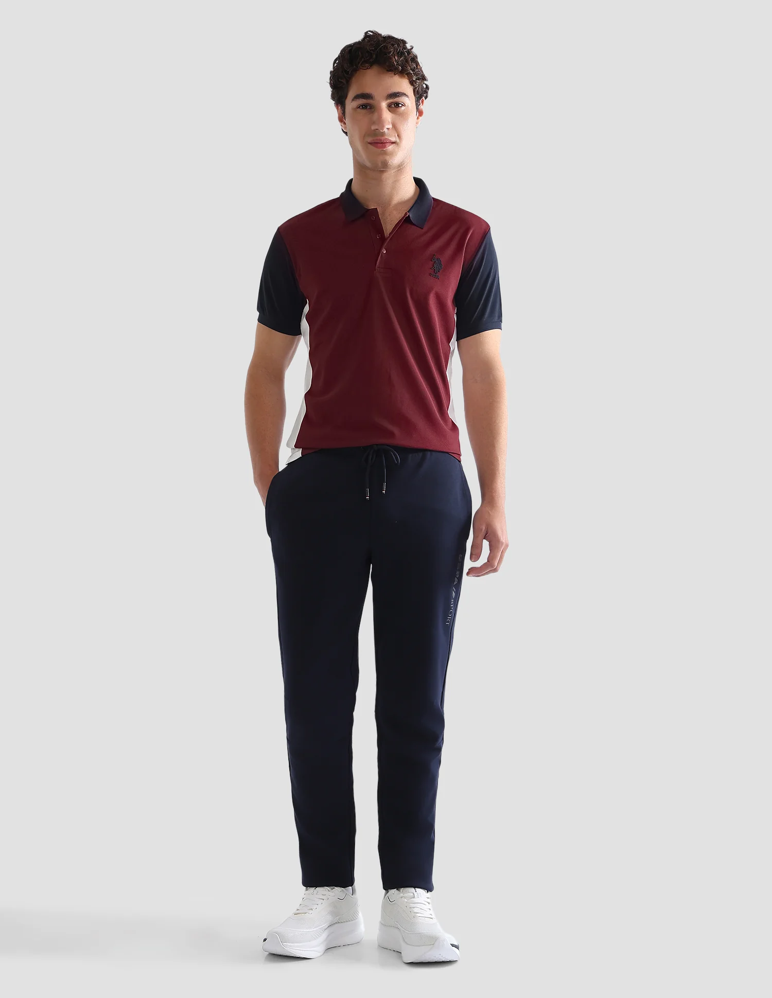 Colourblocked Slim Fit Active Polo Shirt - Image 3