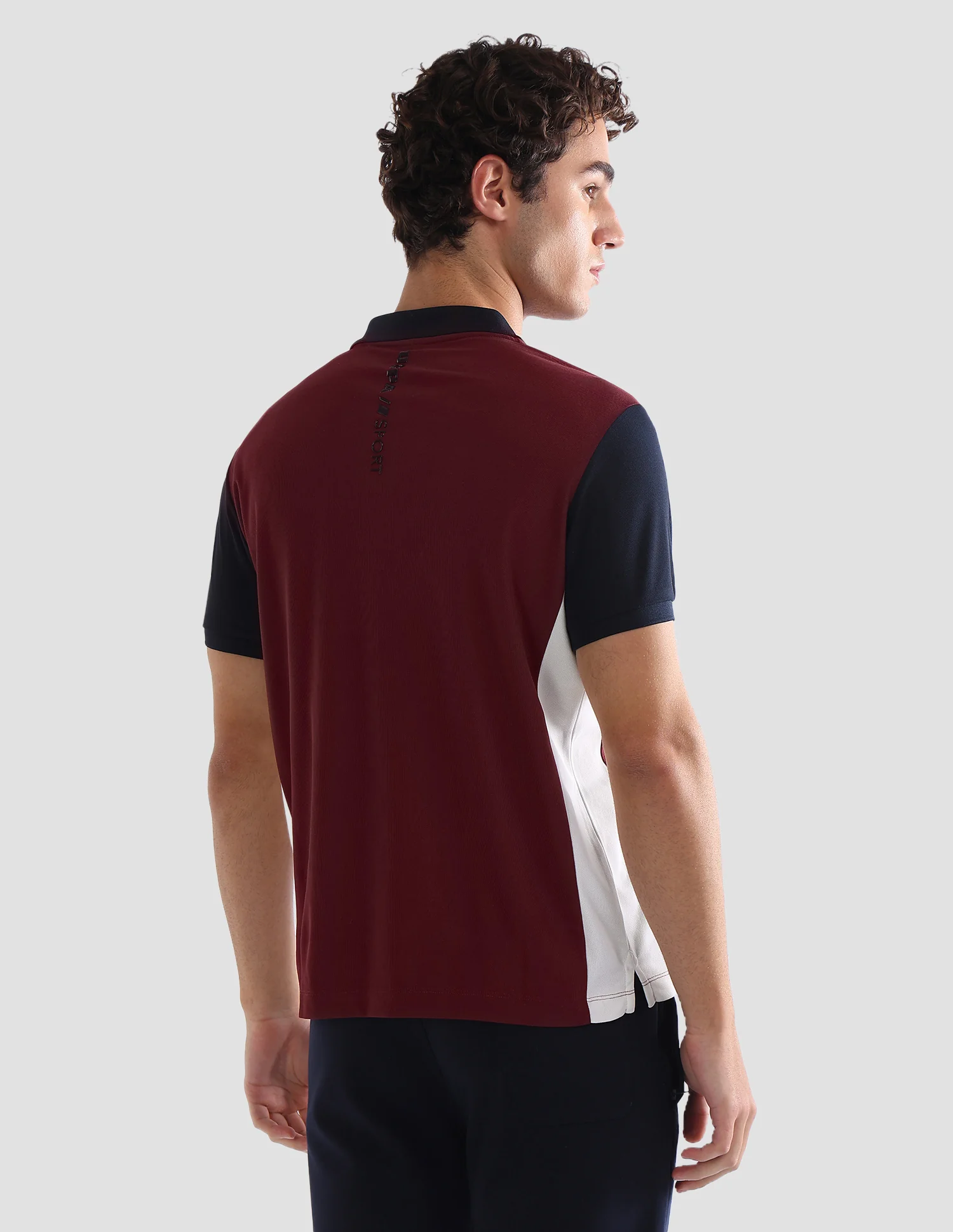 Colourblocked Slim Fit Active Polo Shirt - Image 5