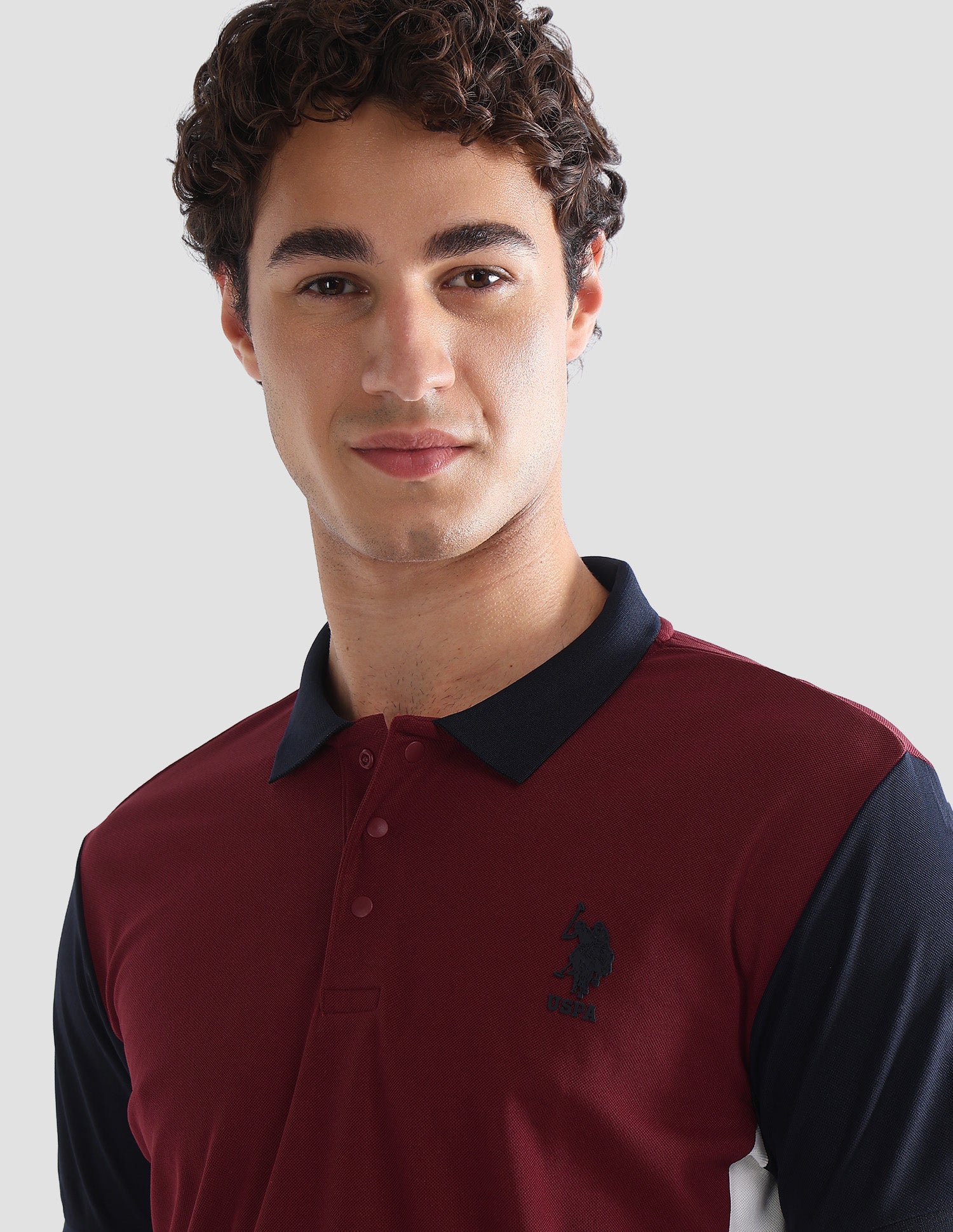 Colourblocked Slim Fit Active Polo Shirt - Image 7