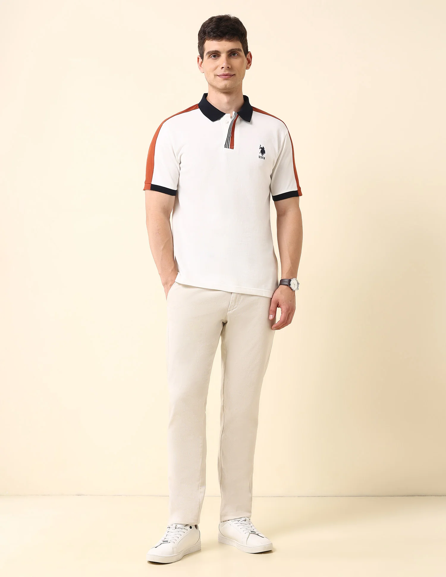Colourblocked Slim Fit Classic Polo Shirt - Image 3