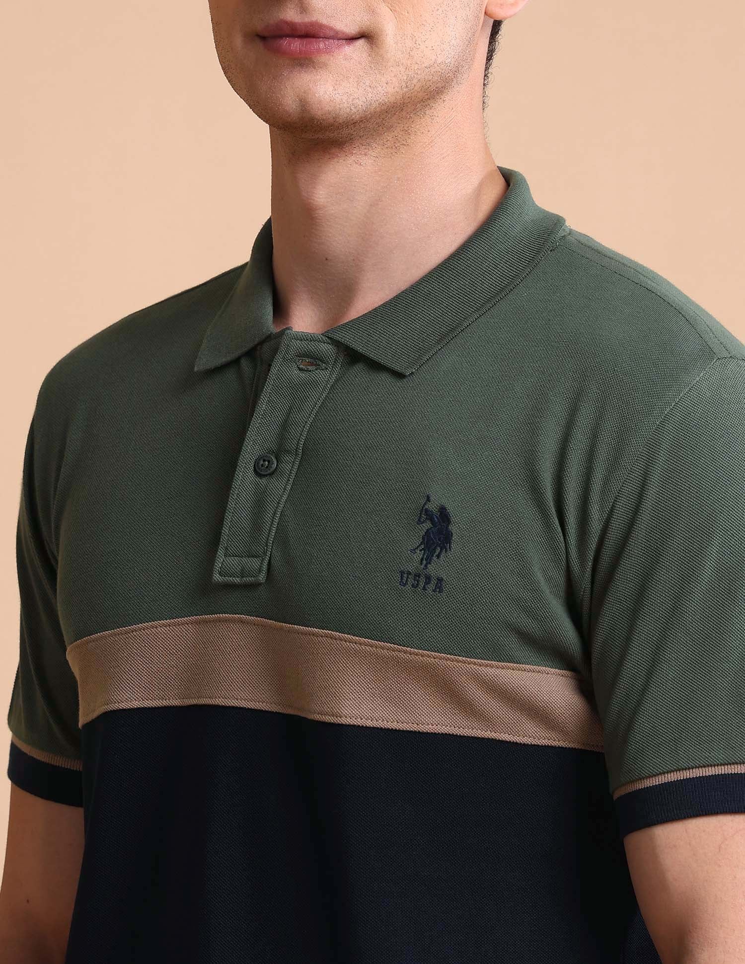 Colourblocked Slim Fit Polo Shirt - Image 7