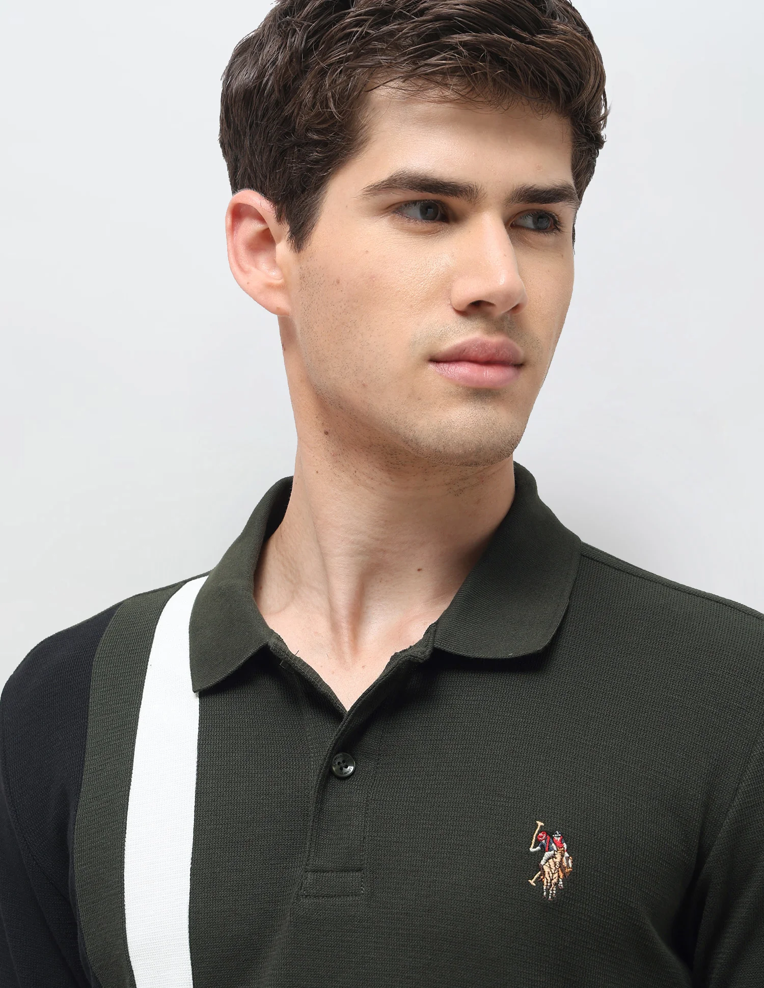 Colourblocked Slim Fit Polo Shirt - Image 7