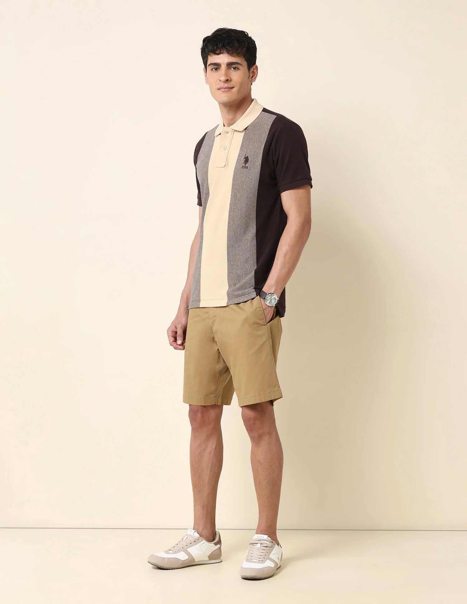 Colourblocked Slim Fit Polo Shirt - Image 3