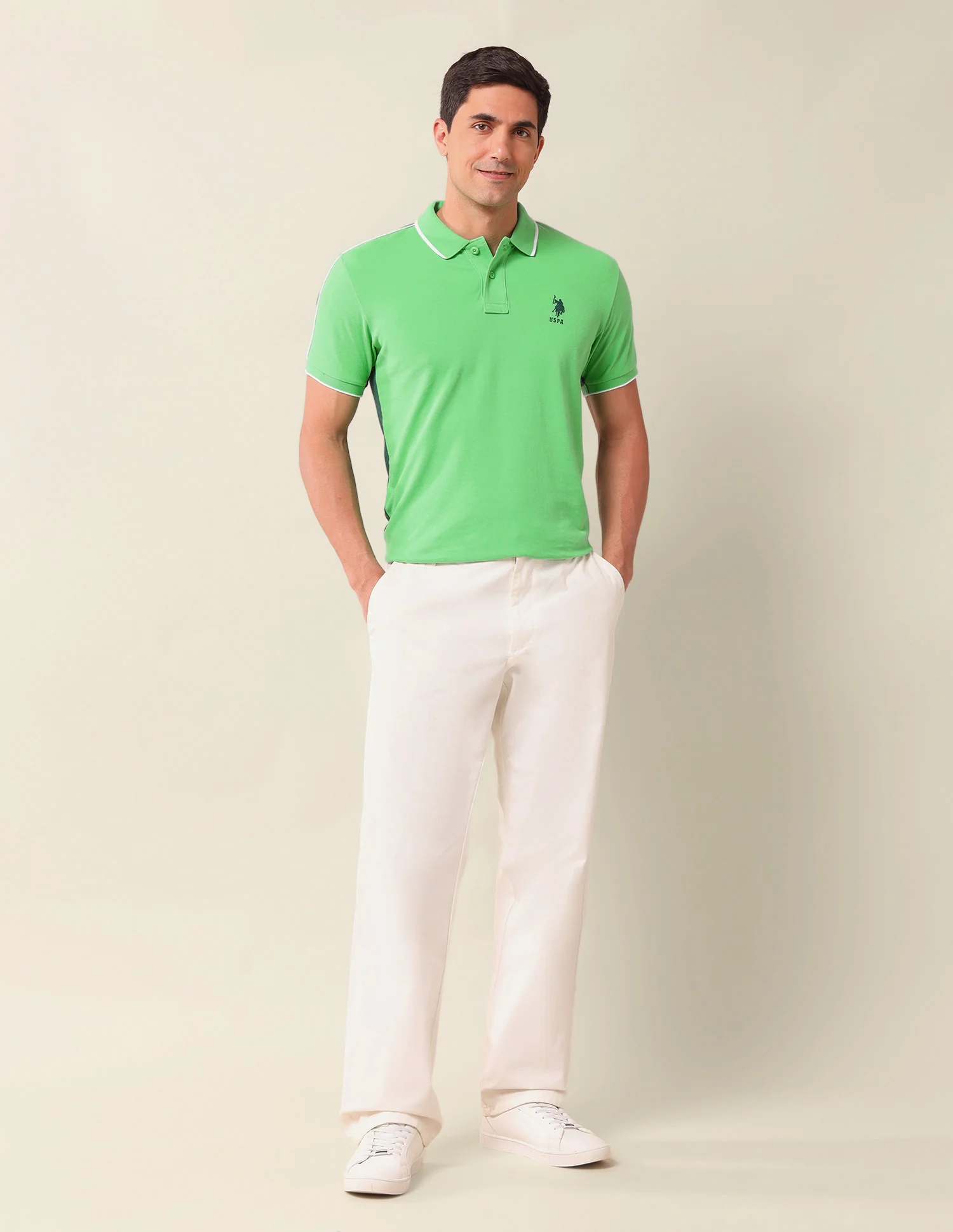 Colourblocked Slim Fit Polo Shirt - Image 3