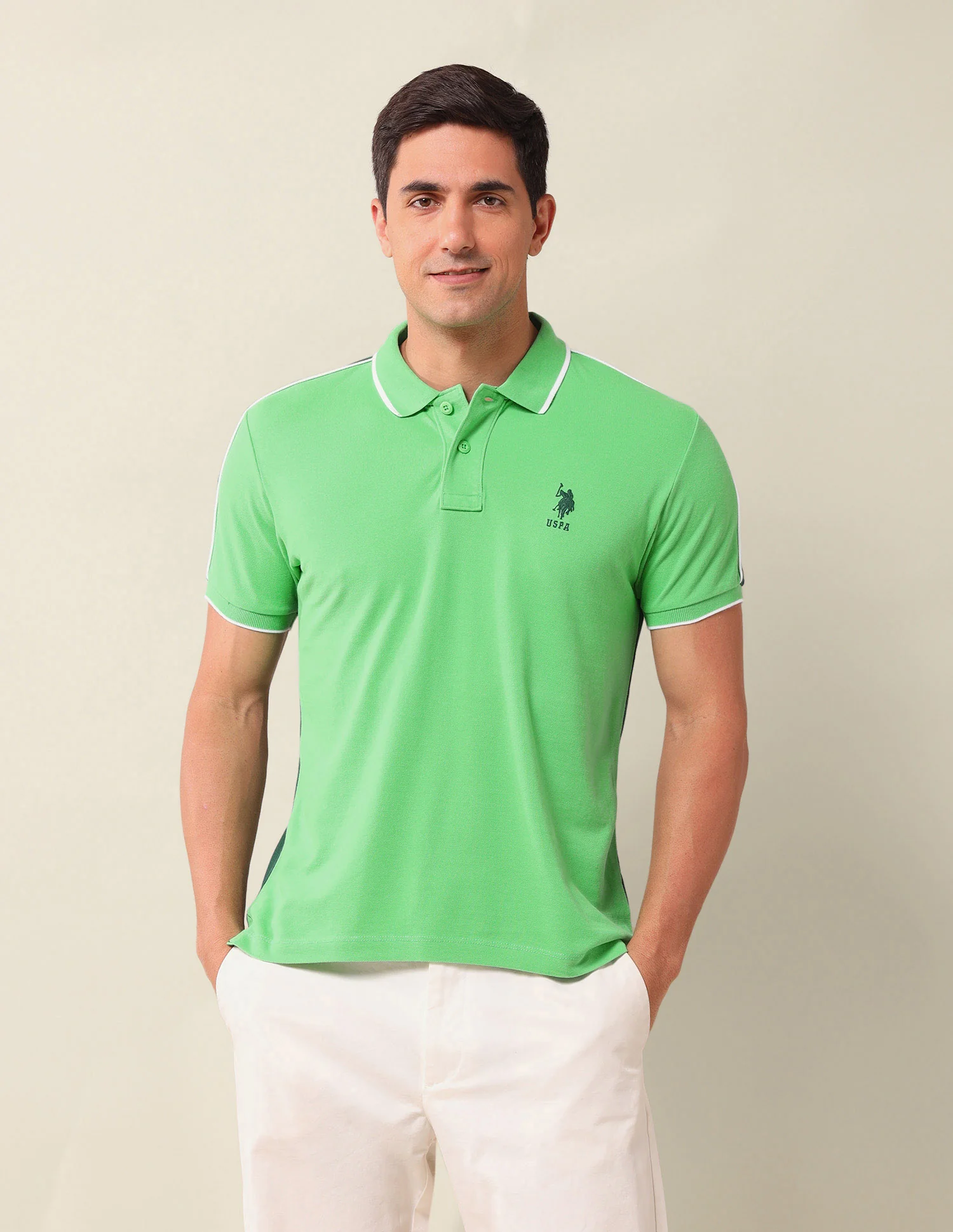 Colourblocked Slim Fit Polo Shirt - Image 6