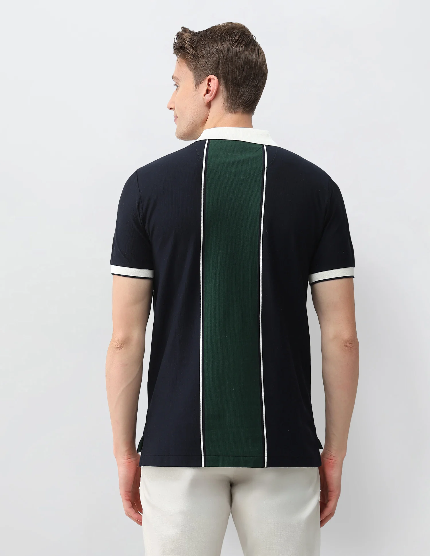 Colourblocked Slim Fit Polo Shirt - Image 5
