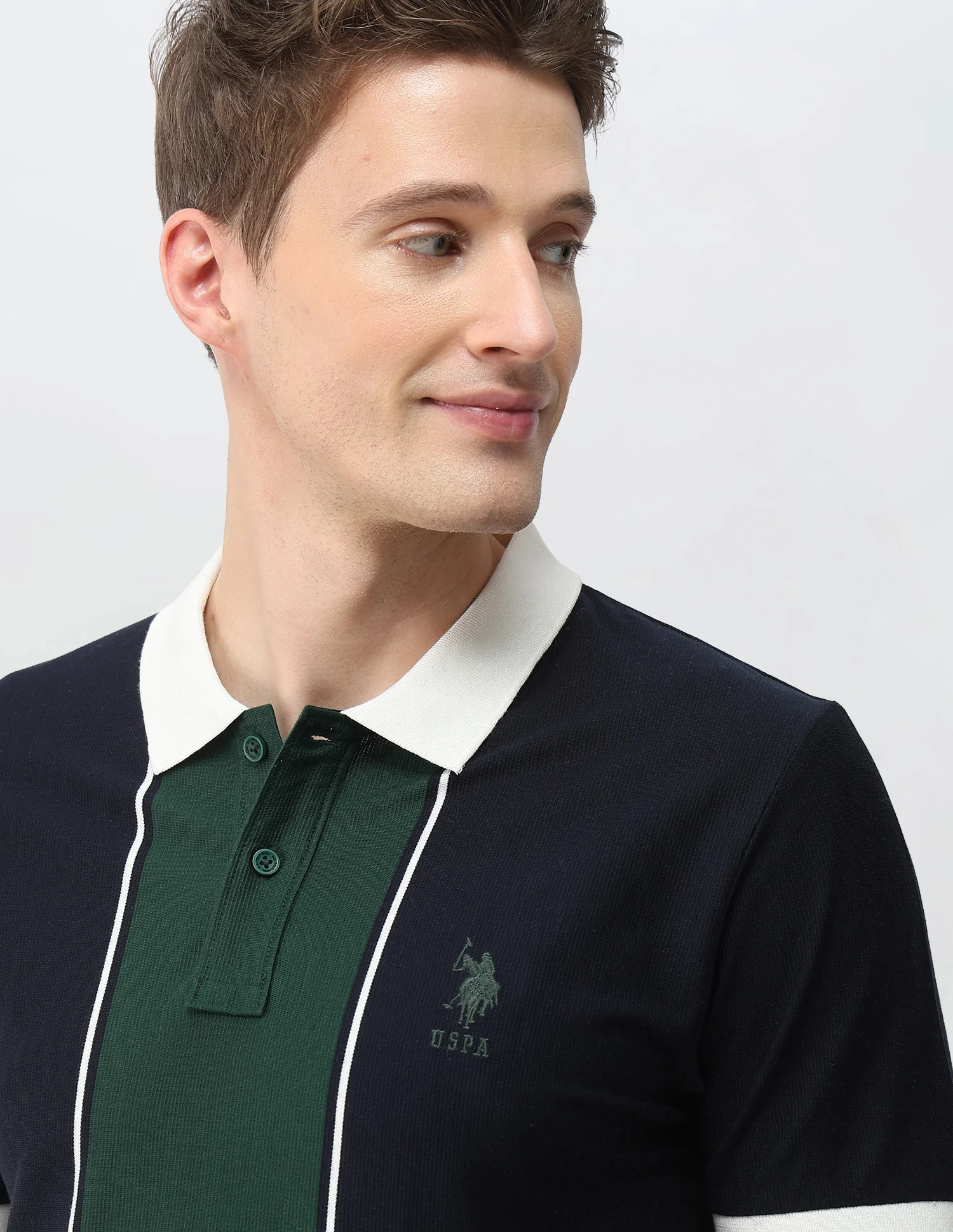 Colourblocked Slim Fit Polo Shirt - Image 7