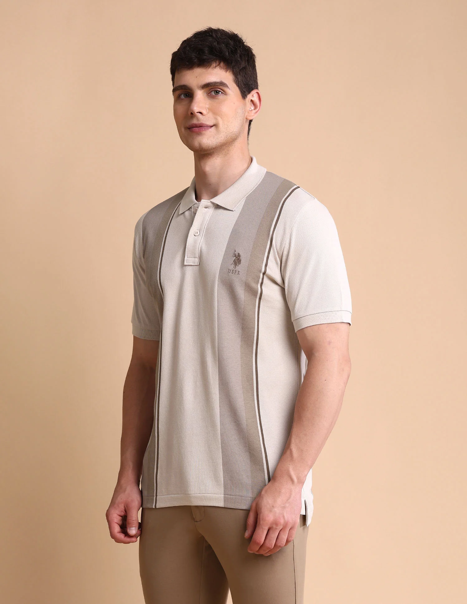 Colourblocked Slim Fit Polo Shirt - Image 4