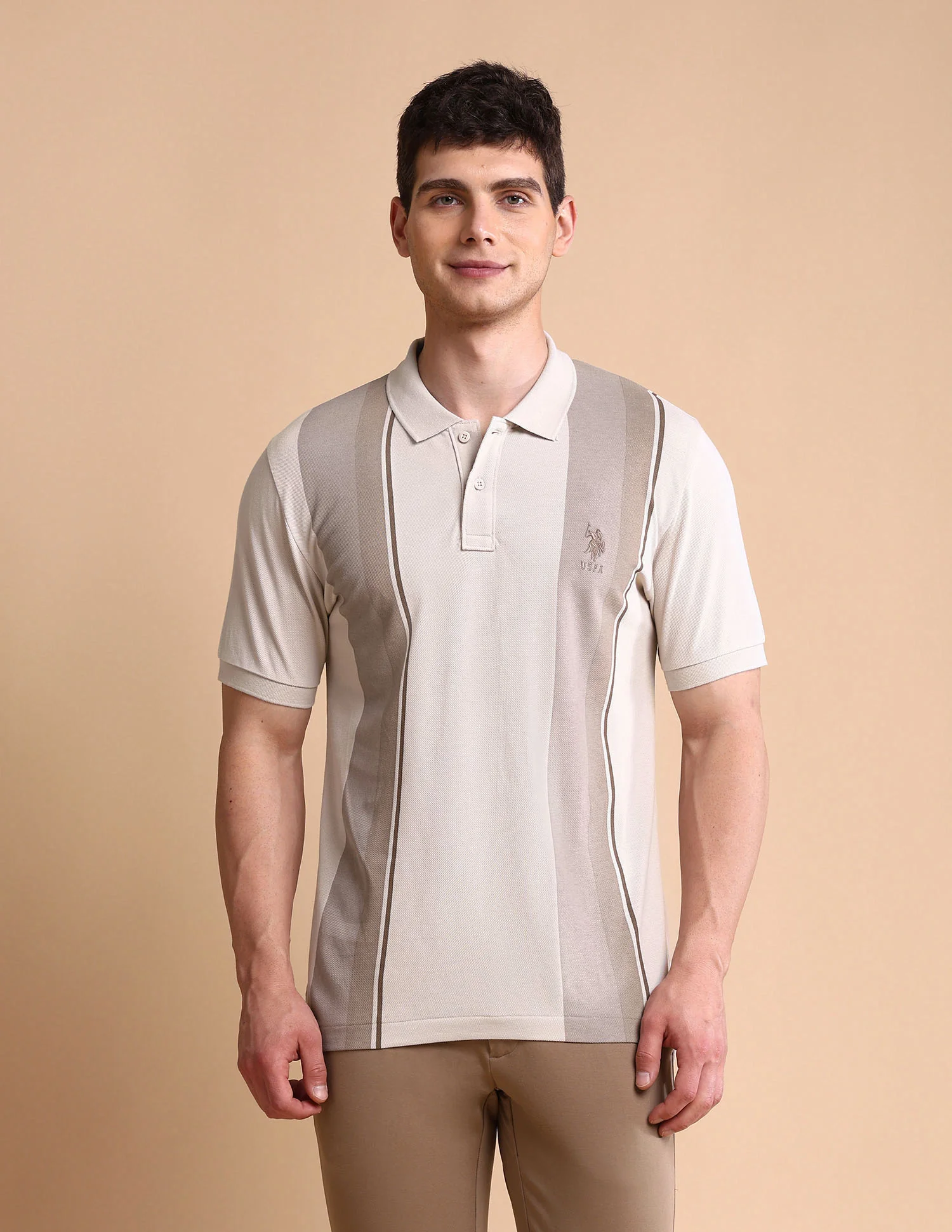 Colourblocked Slim Fit Polo Shirt - Image 6