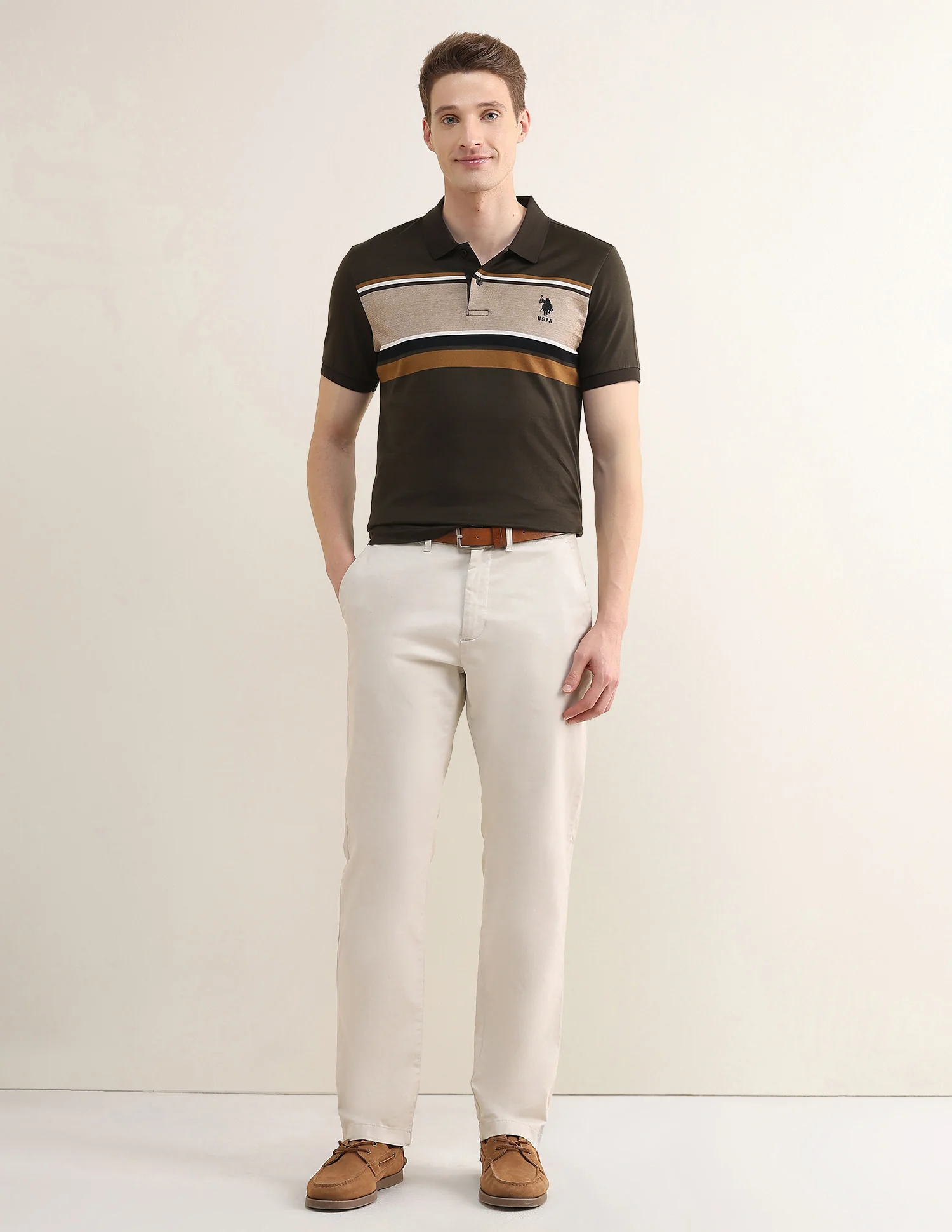 Colourblocked Slim Fit Polo Shirt - Image 3