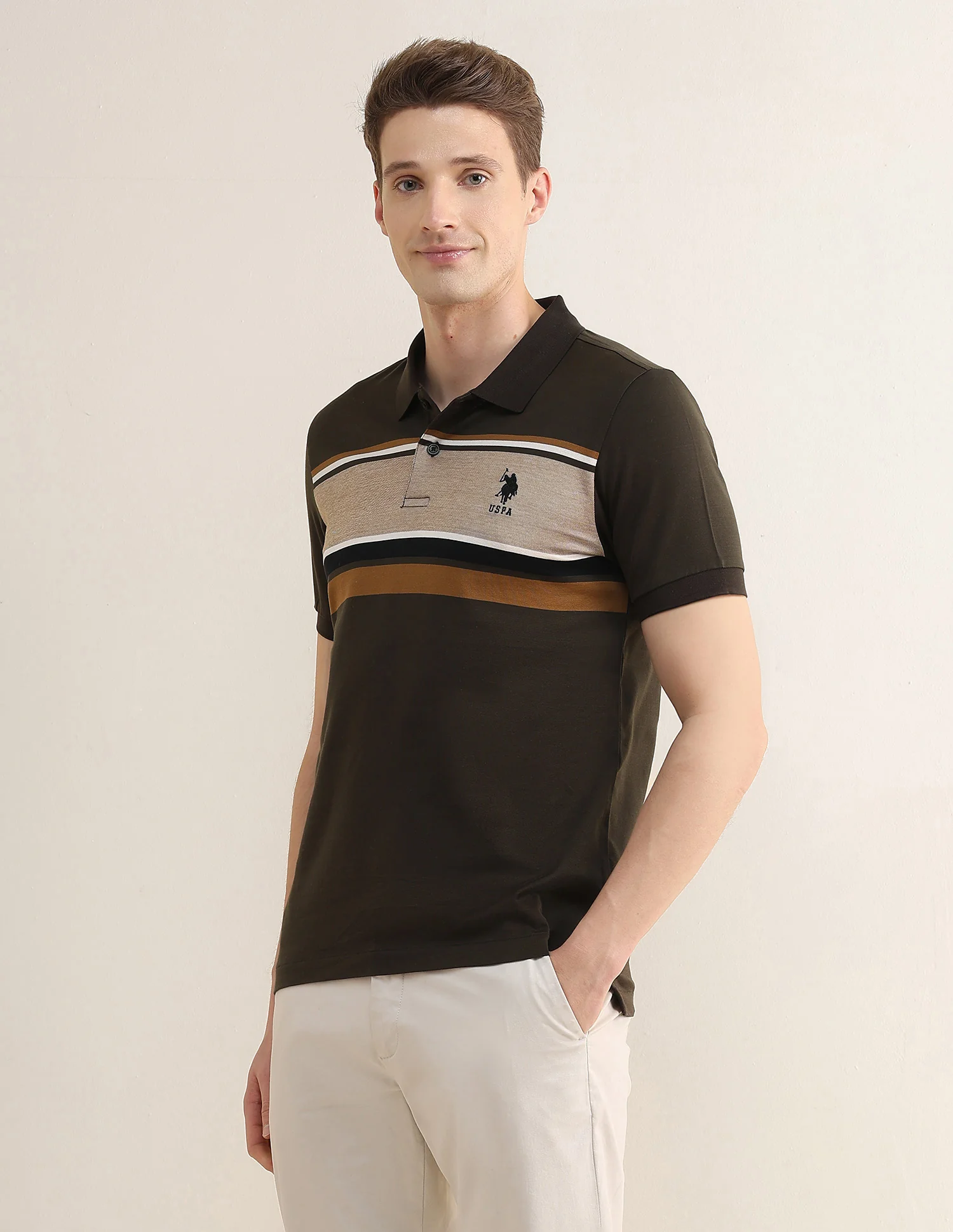 Colourblocked Slim Fit Polo Shirt - Image 4