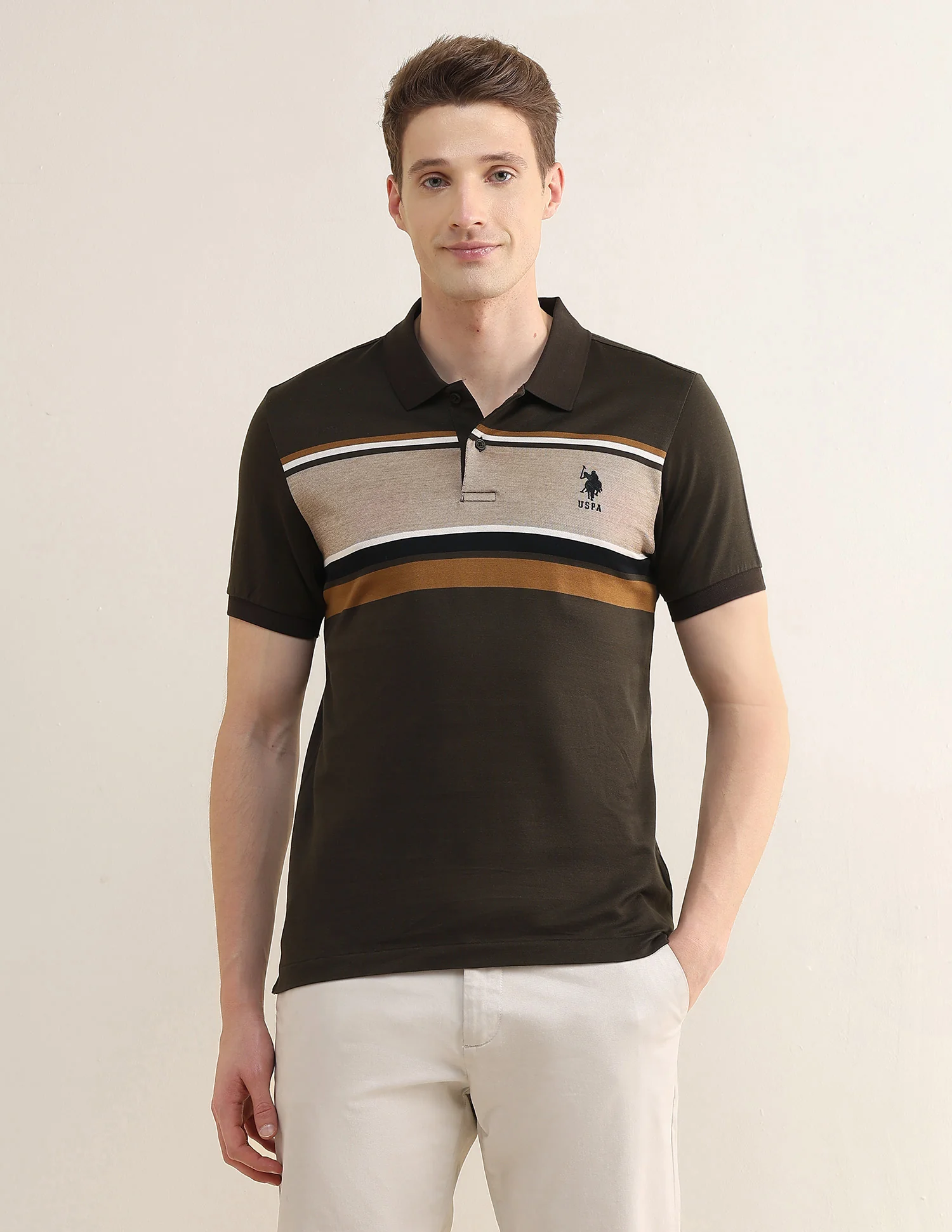Colourblocked Slim Fit Polo Shirt - Image 6