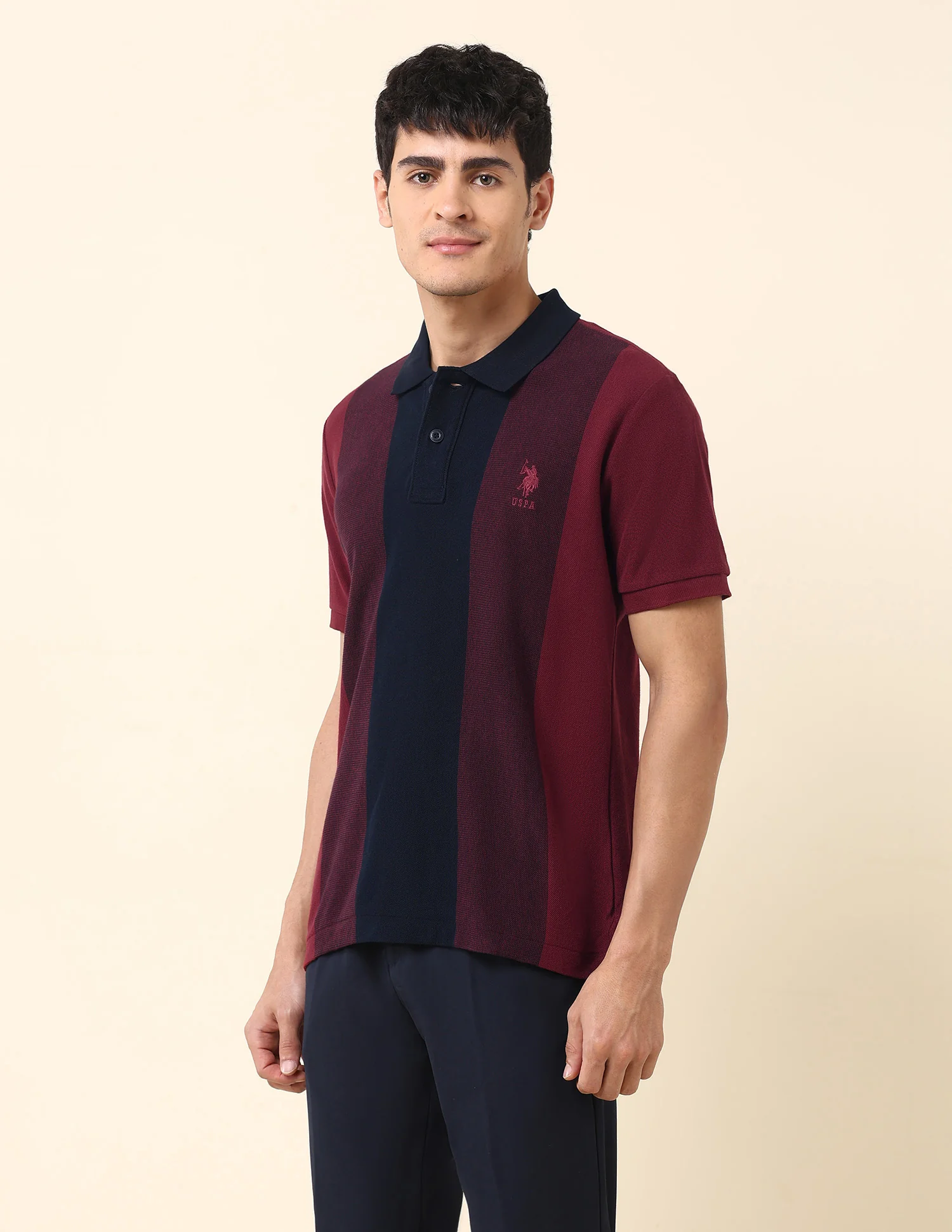 Colourblocked Slim Fit Polo Shirt - Image 4