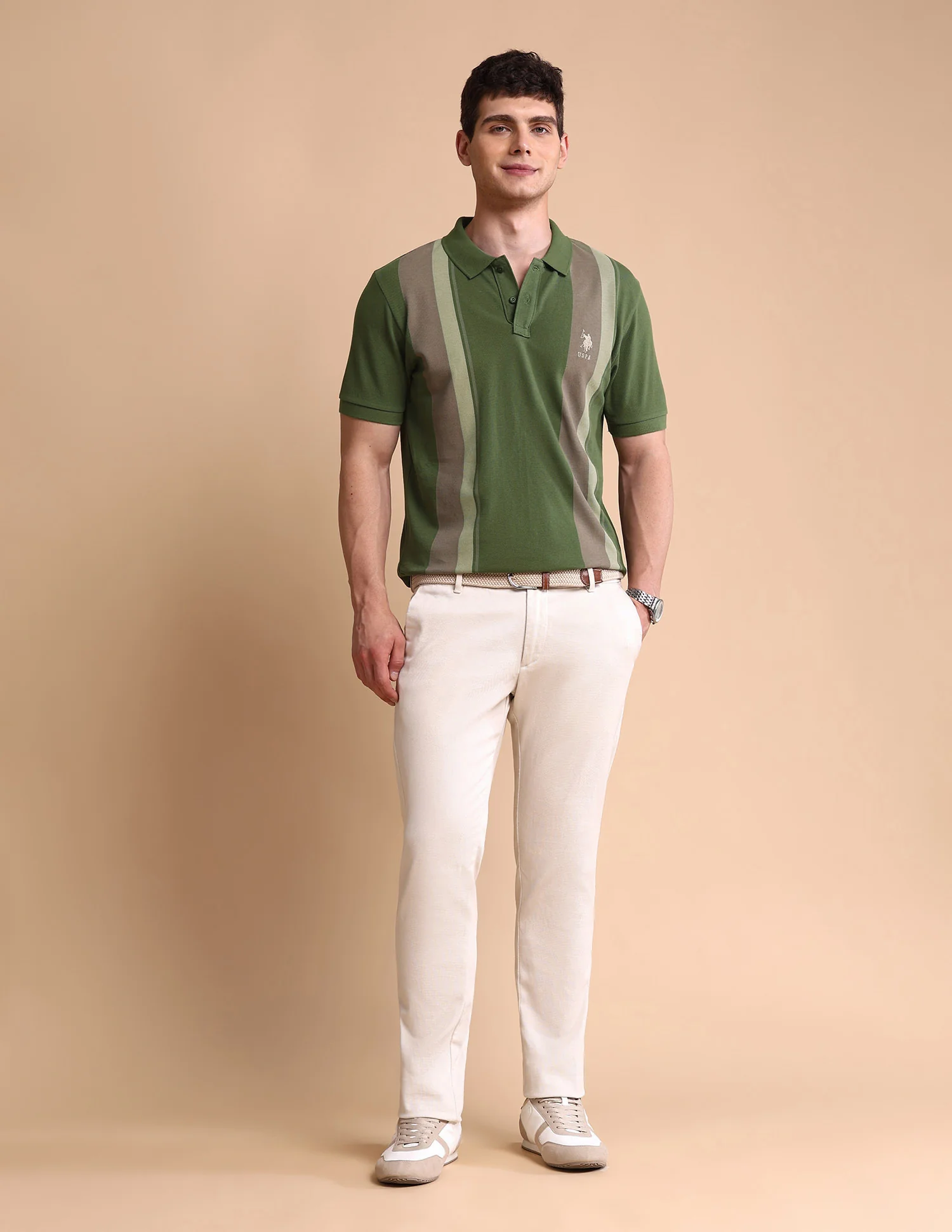 Colourblocked Slim Fit Polo Shirt - Image 3