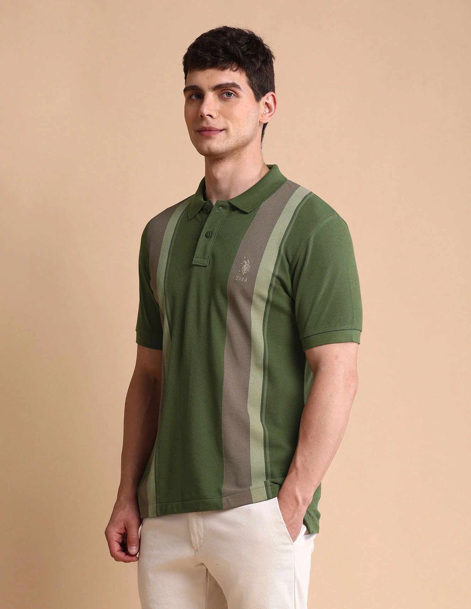 Colourblocked Slim Fit Polo Shirt - Image 4