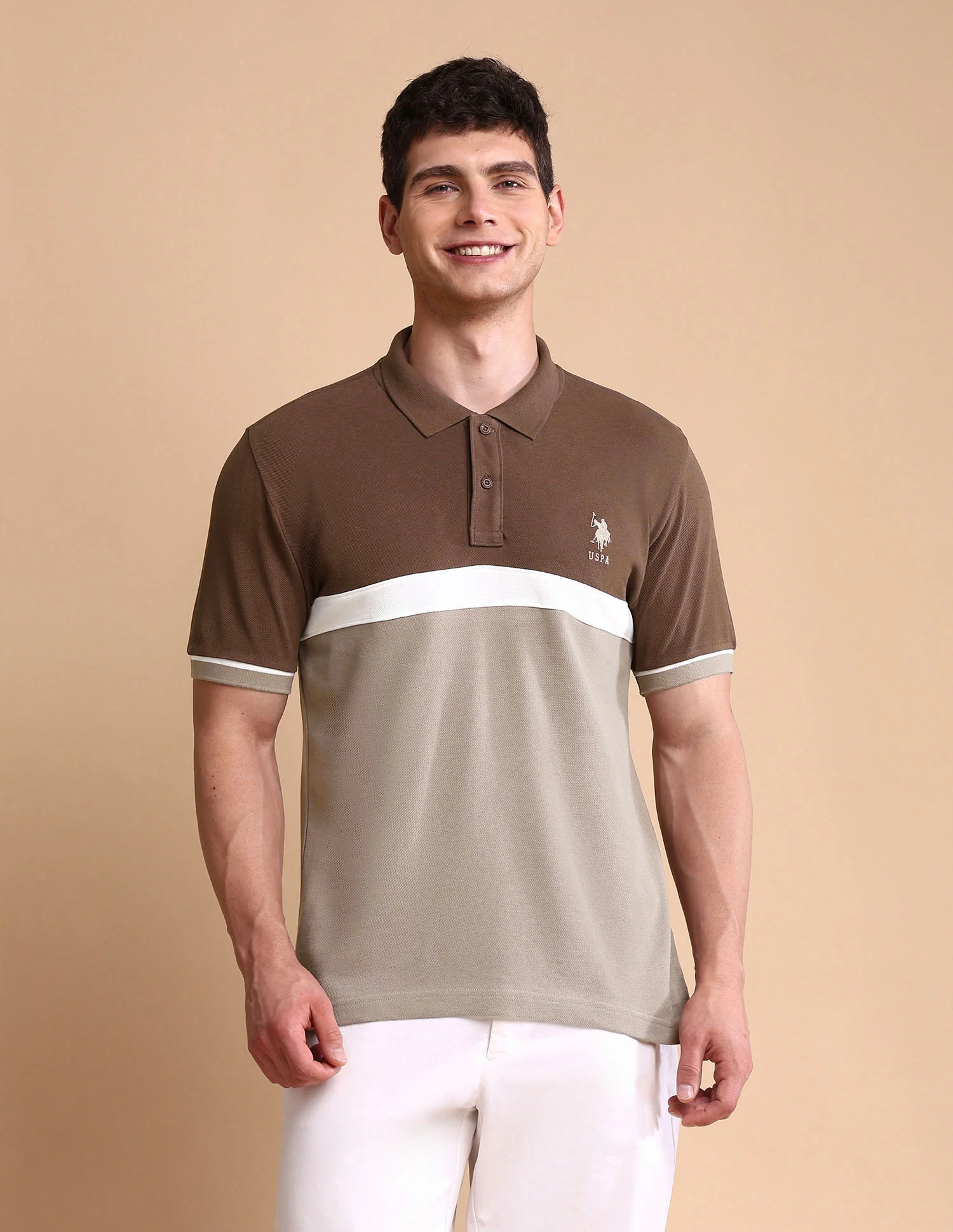 Colourblocked Slim Fit Polo Shirt - Image 6