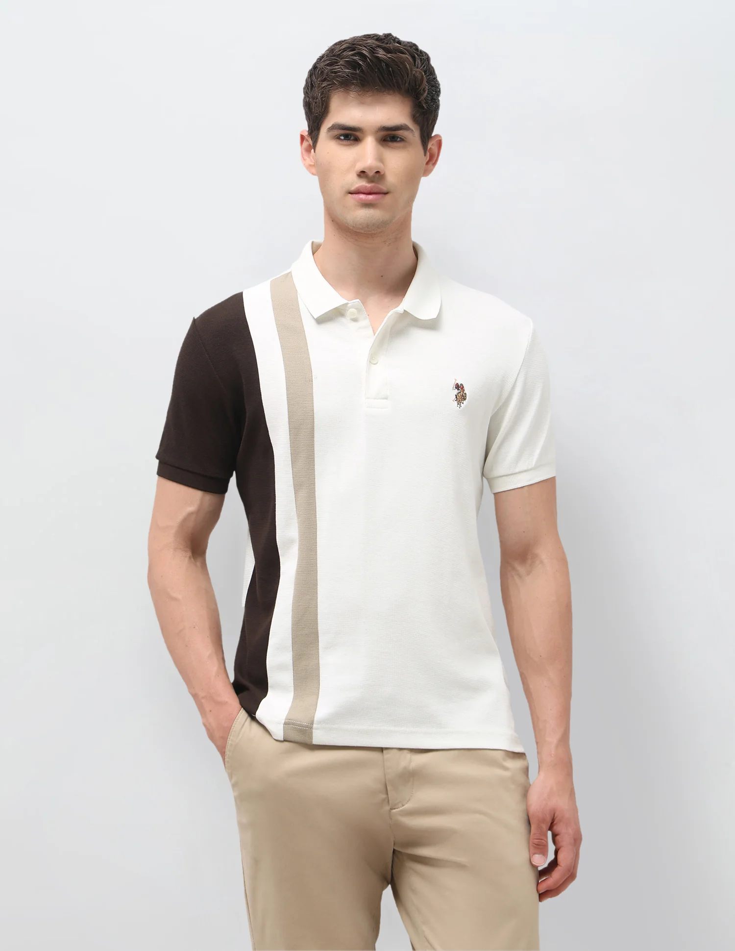 Colourblocked Slim Fit Polo Shirt - Image 6