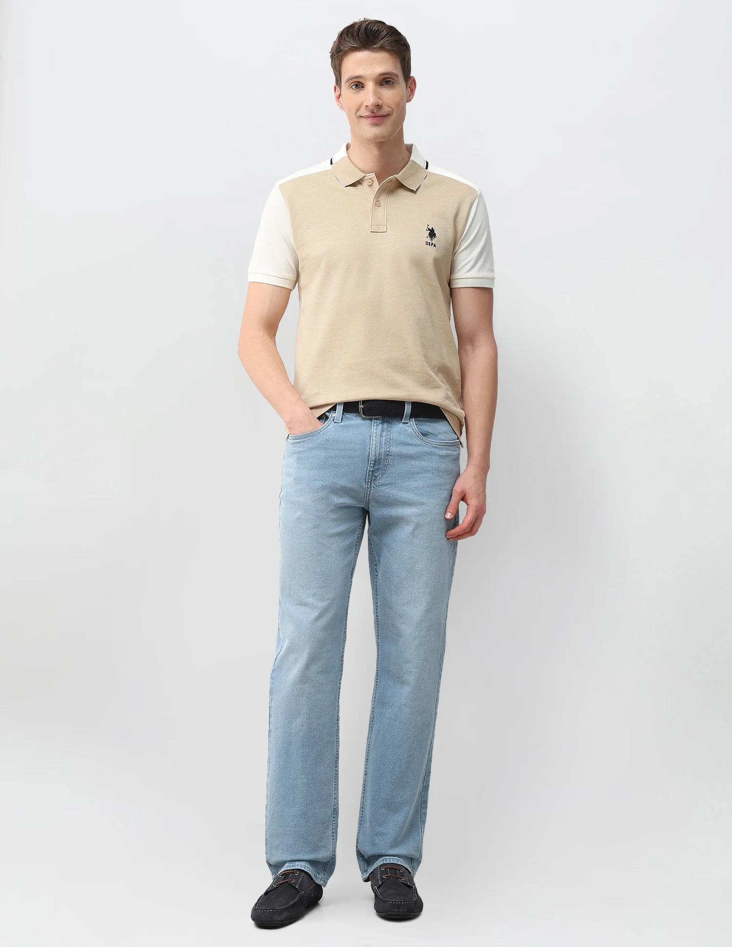 Colourblocked Slim Fit Polo Shirt - Image 3