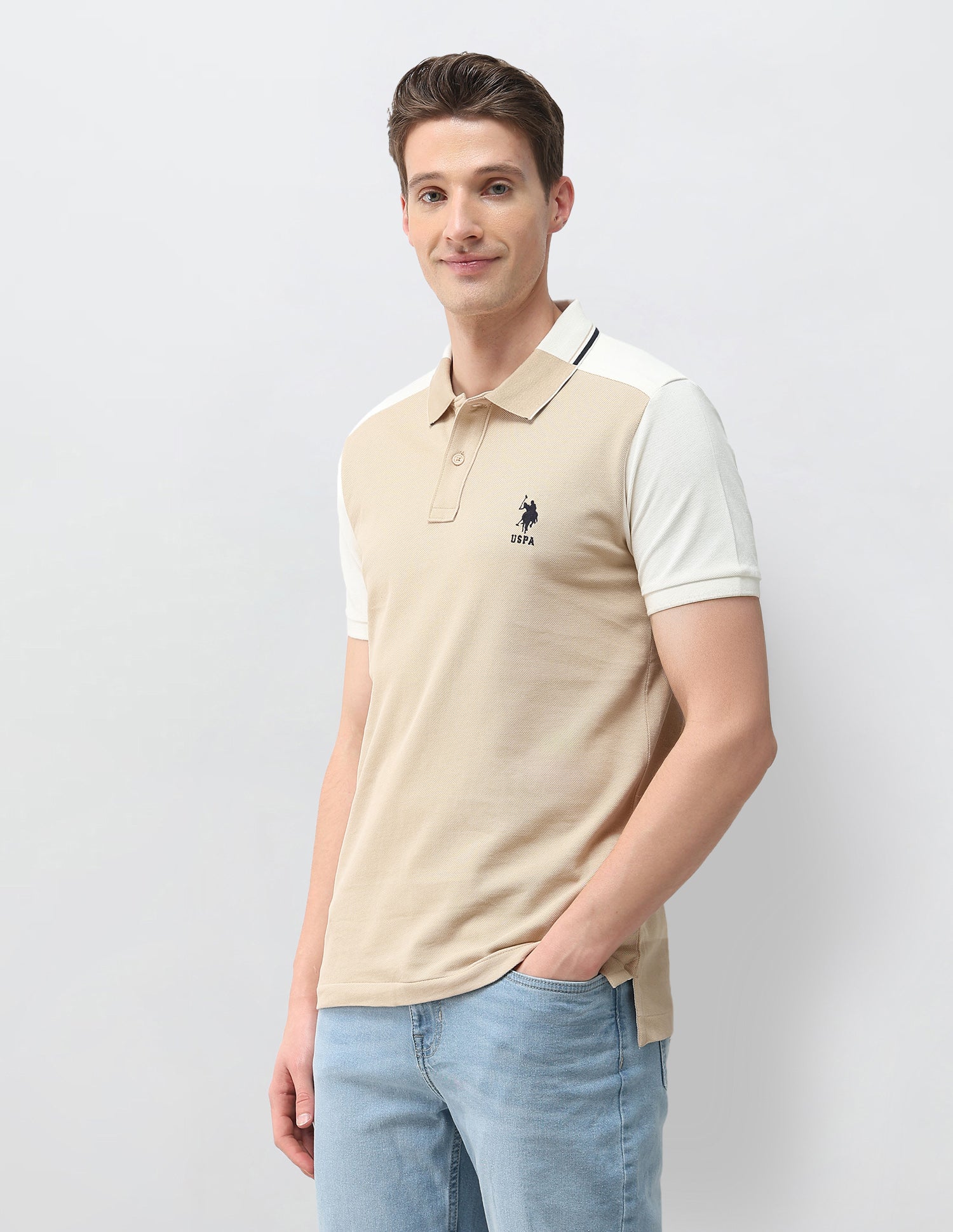 Colourblocked Slim Fit Polo Shirt - Image 4