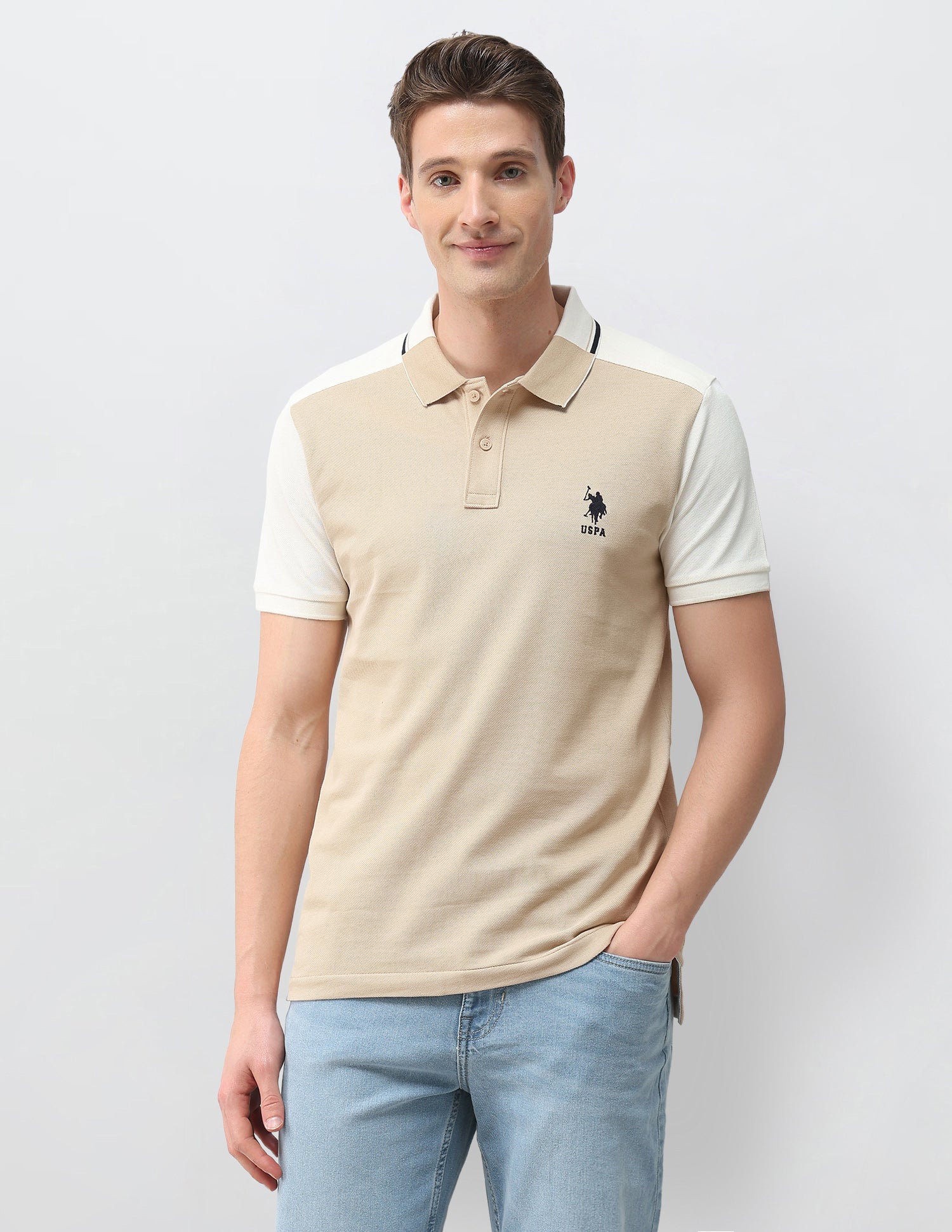 Colourblocked Slim Fit Polo Shirt - Image 6