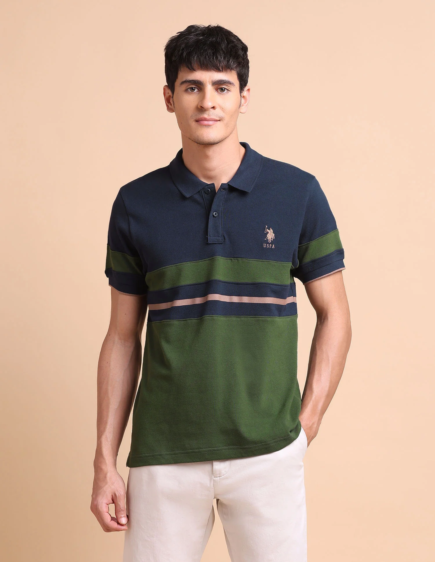 Colourblocked Slim Fit Polo Shirt - Image 6