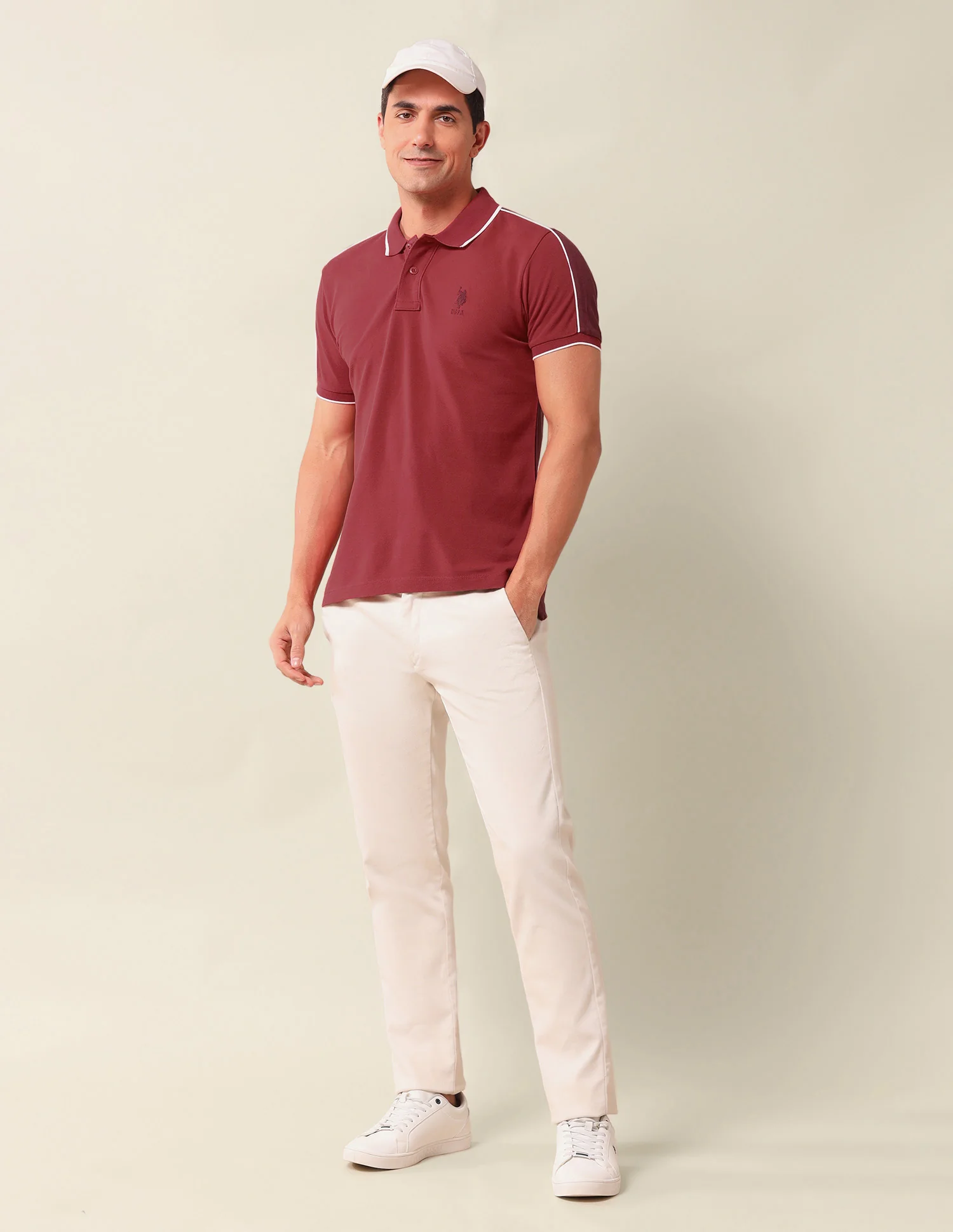 Colourblocked Slim Fit Polo Shirt - Image 3