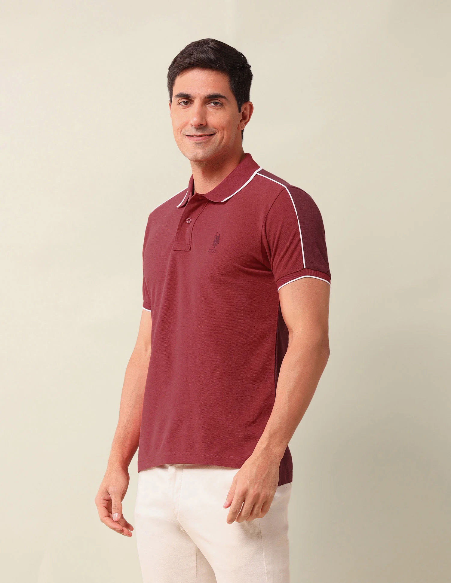 Colourblocked Slim Fit Polo Shirt - Image 4