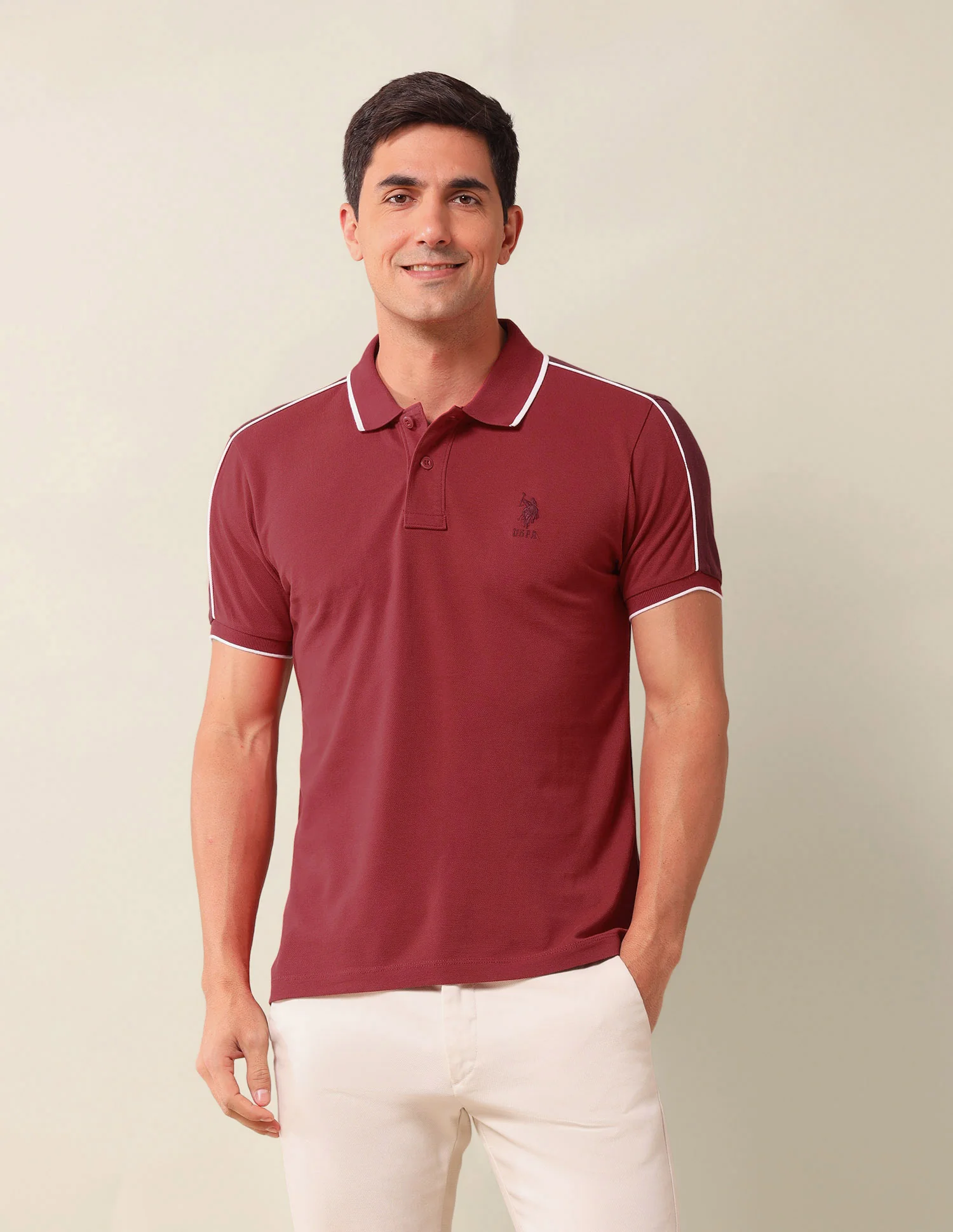 Colourblocked Slim Fit Polo Shirt - Image 6