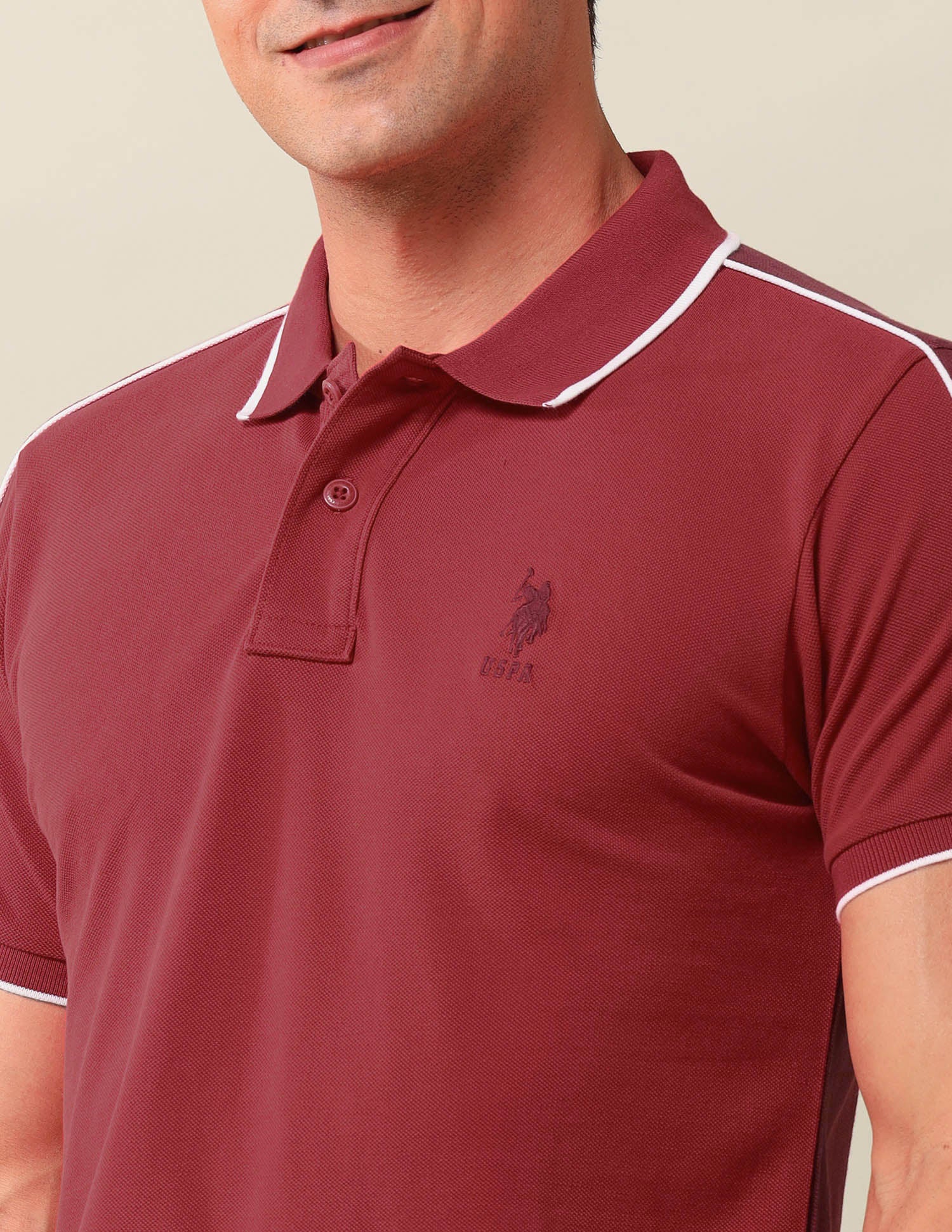 Colourblocked Slim Fit Polo Shirt - Image 7