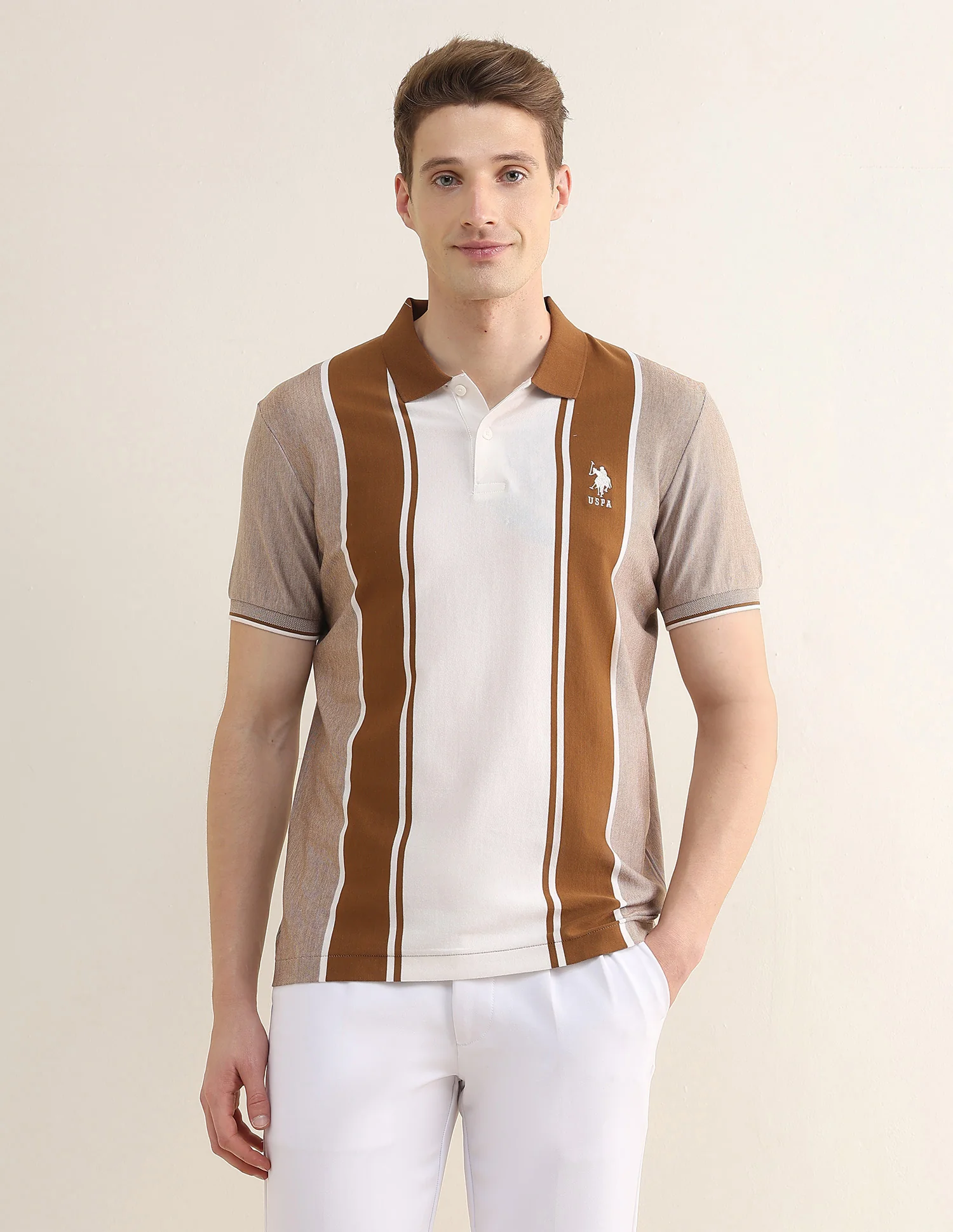Colourblocked Slim Fit Polo Shirt - Image 6