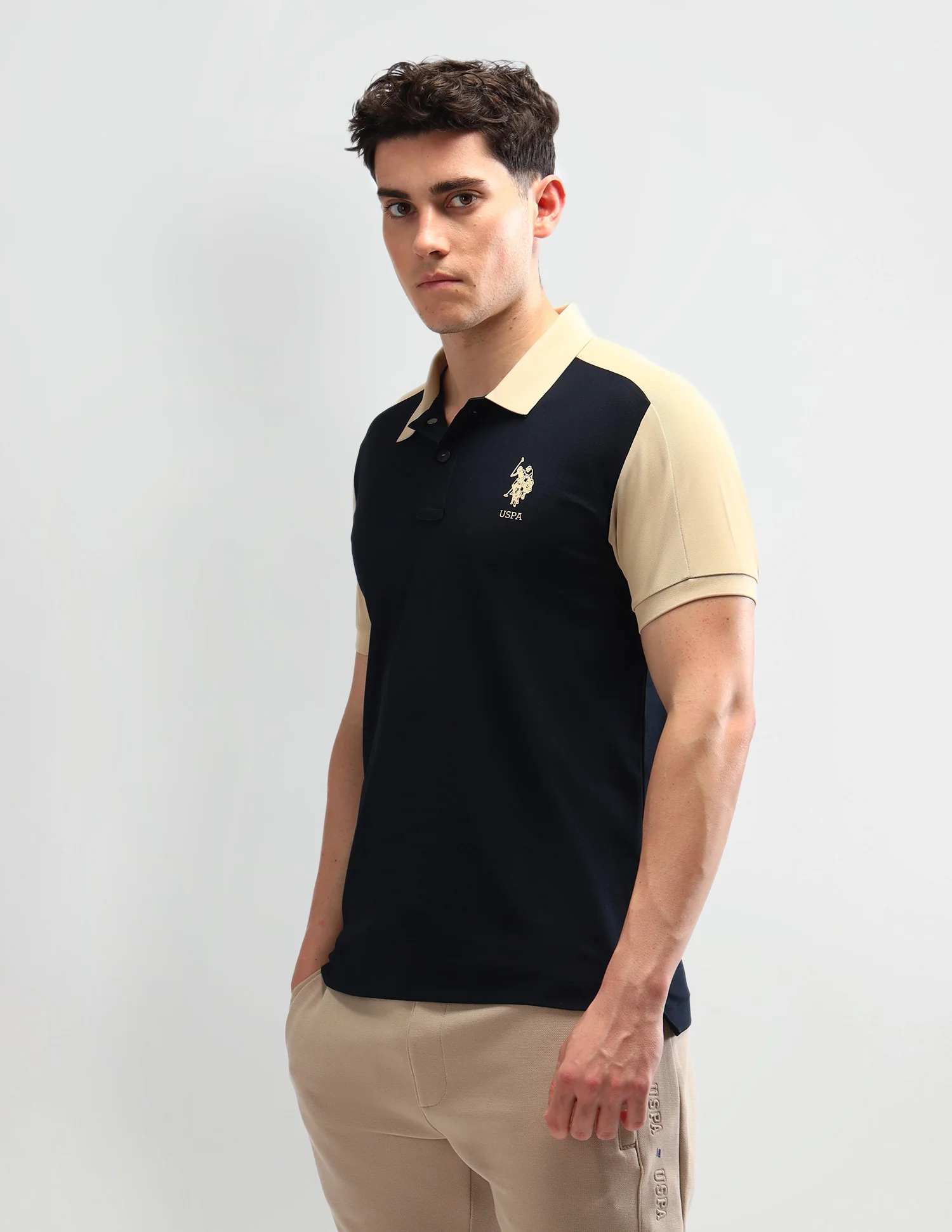 Colourblocked Slim Fit Polo Shirt - Image 4