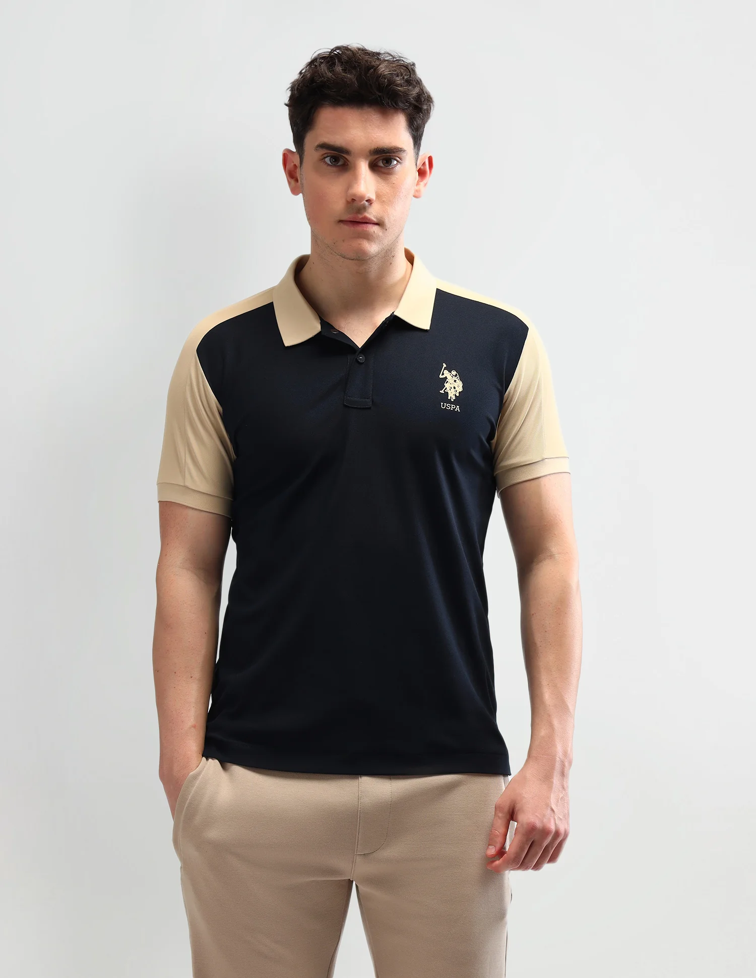 Colourblocked Slim Fit Polo Shirt - Image 6