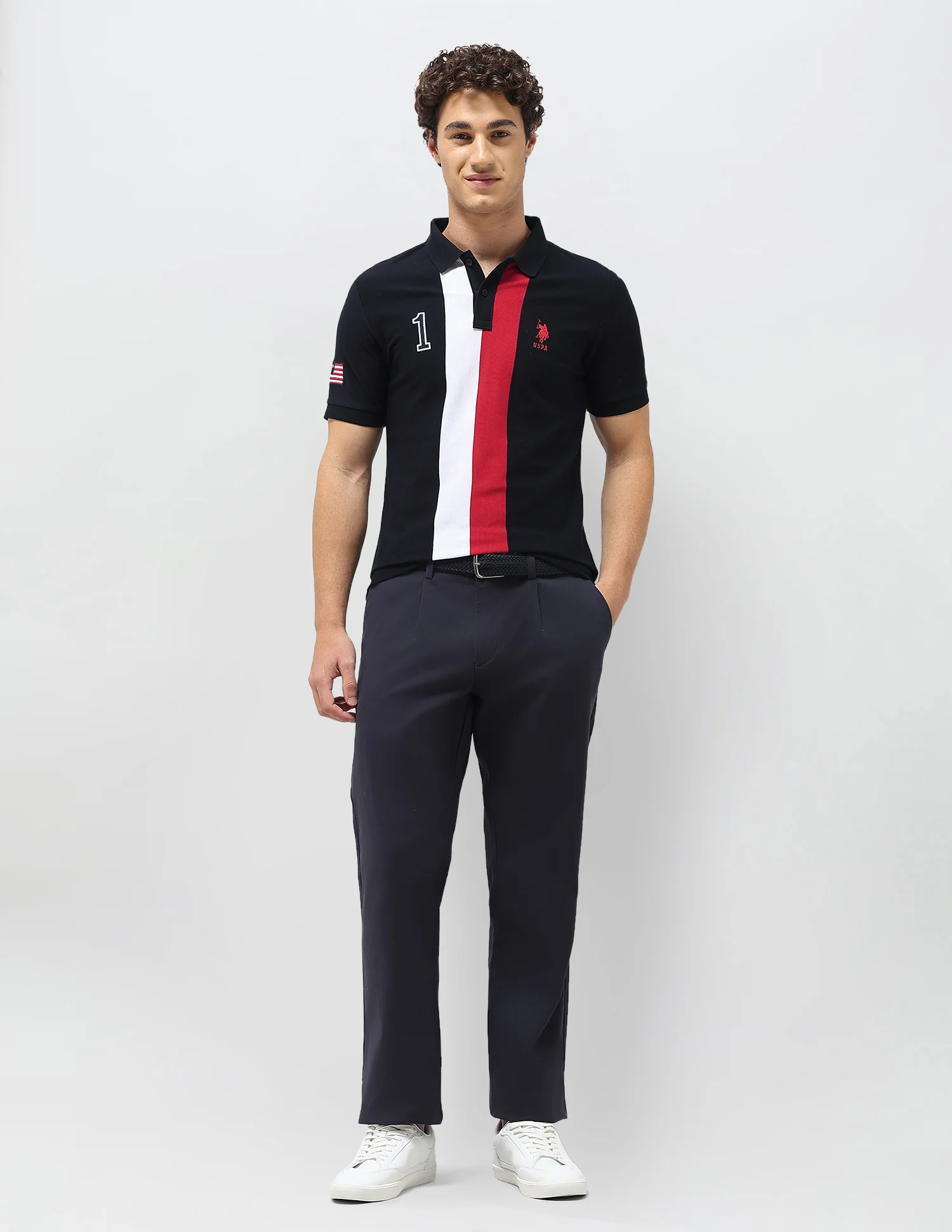 Colourblocked Slim Fit Polo Shirt - Image 3