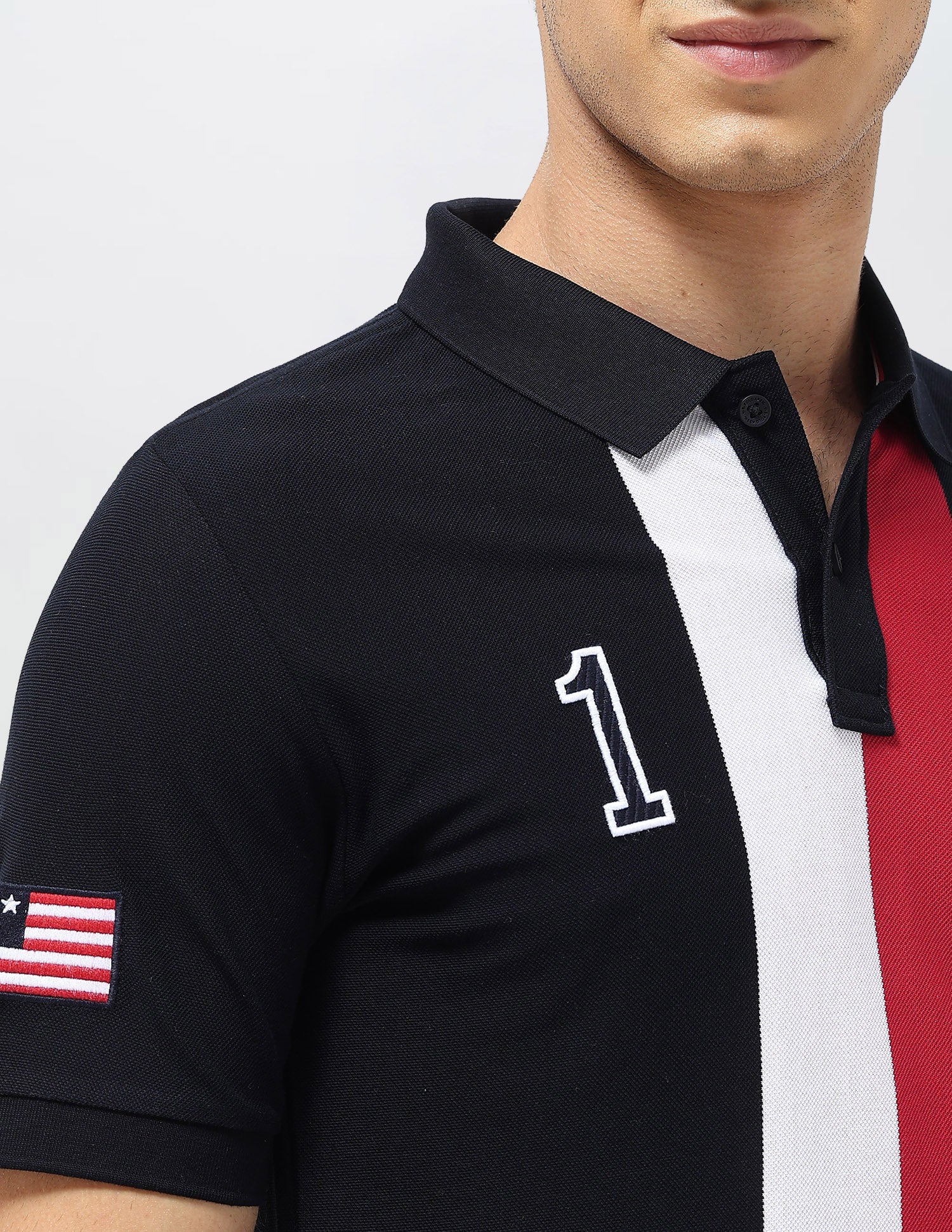 Colourblocked Slim Fit Polo Shirt - Image 9