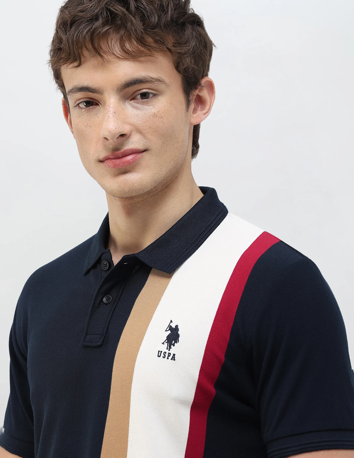 Colourblocked Slim Fit Polo Shirt - Image 7