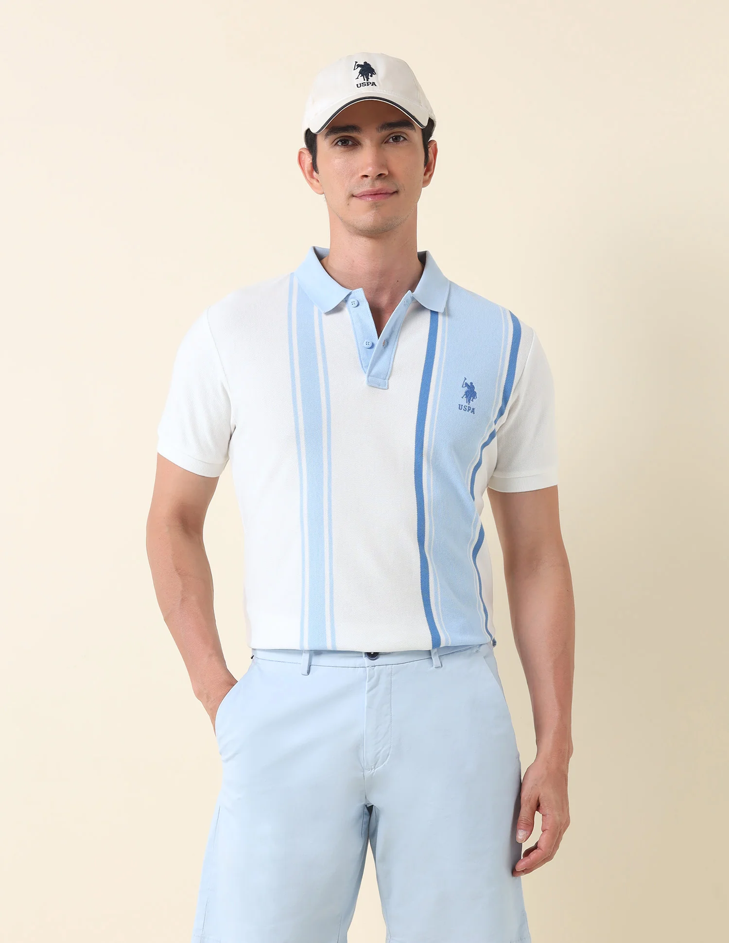 Colourblocked Summer Splash Polo Shirt - Image 4