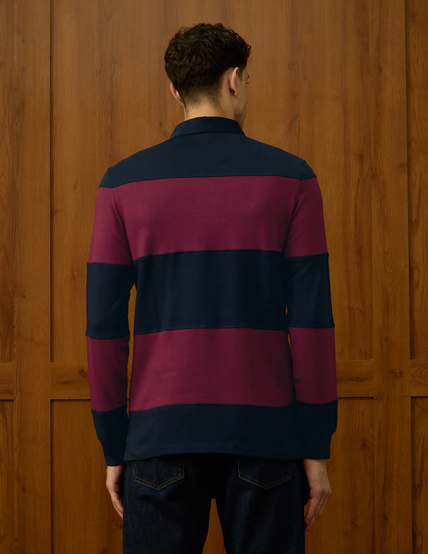 Colourblocked Varsity Polo Shirt - Image 5